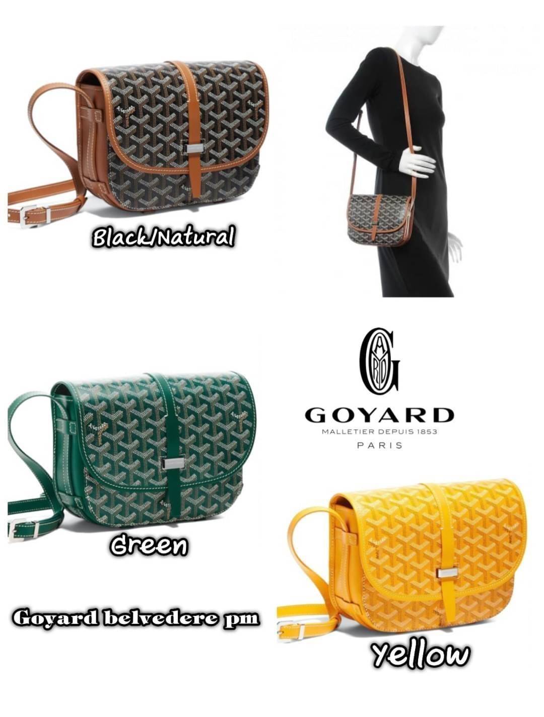 Goyard belvedere pm แบรนด์ดังจากฝรั่งเศส เรัยบหรูแต่ดูสง่า สะดุดตาด้วยลายเฉพาะตัว วัสดุที่นำมาตัดเย็บกระเป๋าเป็นวัสดุผ้าใบ