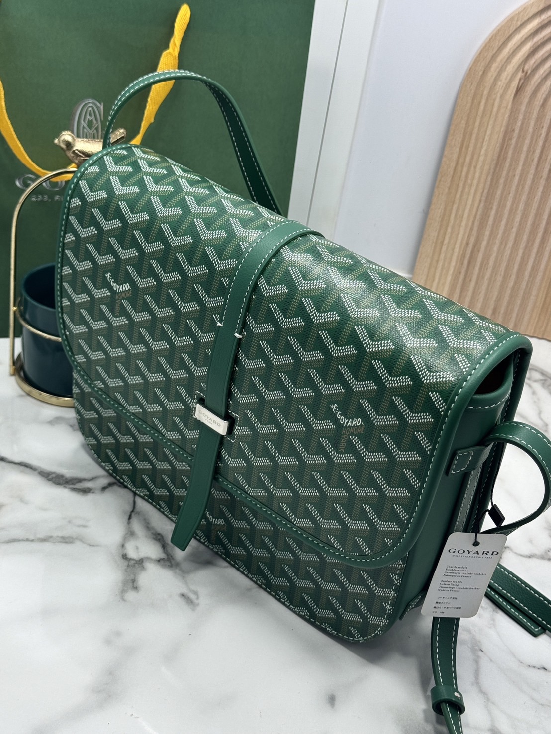 ORI | สลับแท้ GOYARD Belvedere MM Bag 29cm กระเป๋าสะพายทรงแมสเซ็นเจอร์แบรนด์หรูสัญชาติฝรั่งเศส หนังแท้ แคนวาสแท้อย่างดี