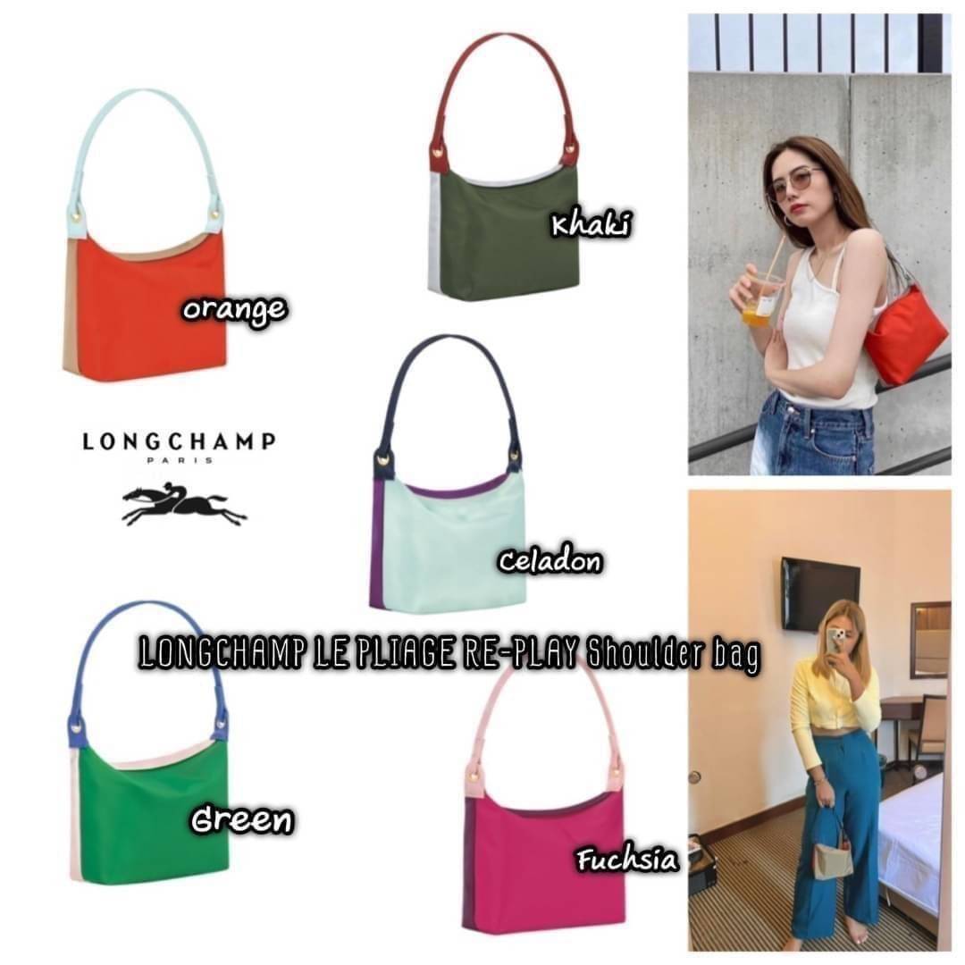 LONGCHAMP LE PLIAGE RE-PLAY Shoulder bag แฟน ๆ ของกระเป๋าไนลอนพกพาอันเป็นเอกลักษณ์ของแบรนด์ ตอนนี้มีคอลเลกชั่นใหม่ล่าสุดให้เลือกสรร