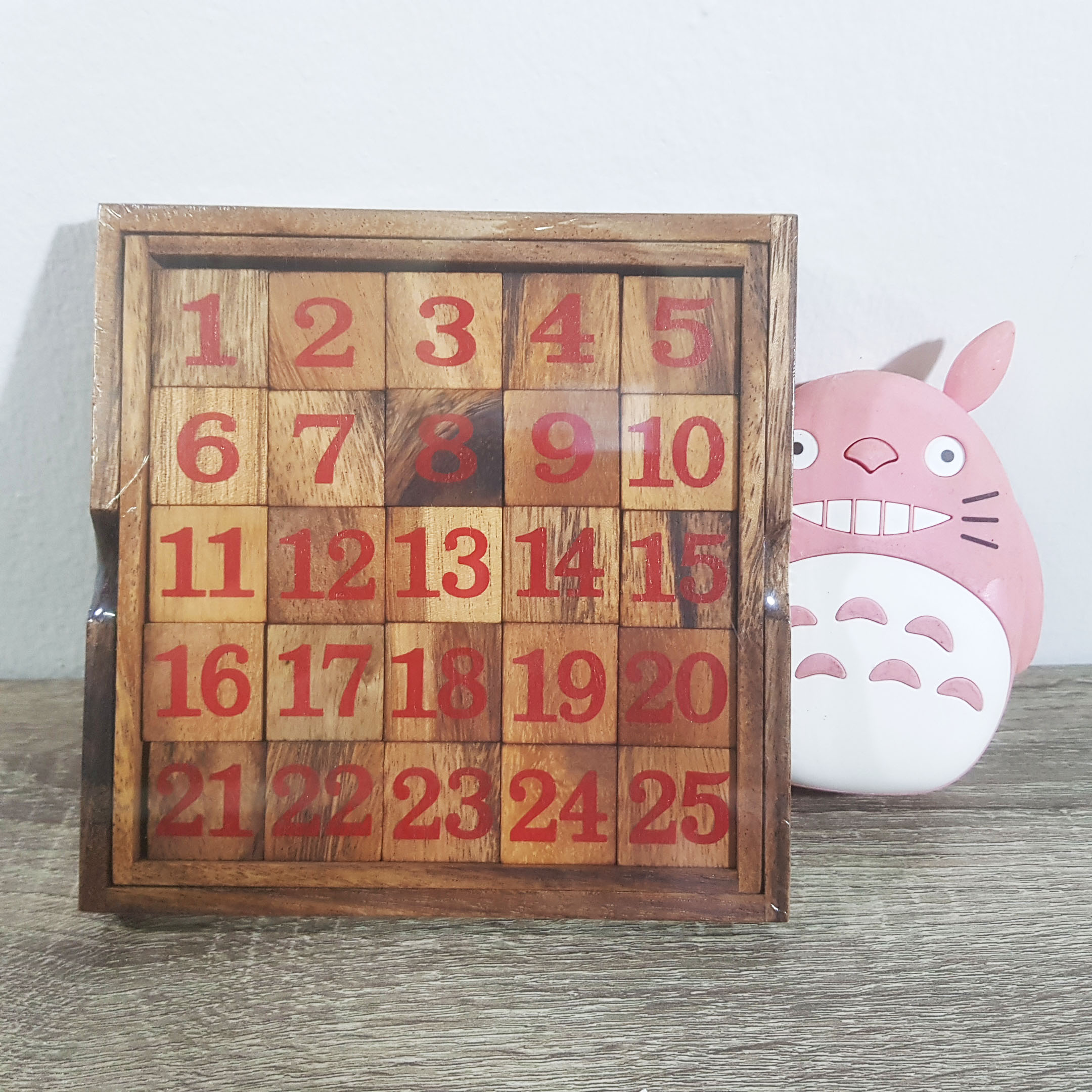 เกมแก้ปริศนาเลื่อนตัวเลขไม้ บล็อกตัวต่อไม้ เกมขยับตัวเลขไม้