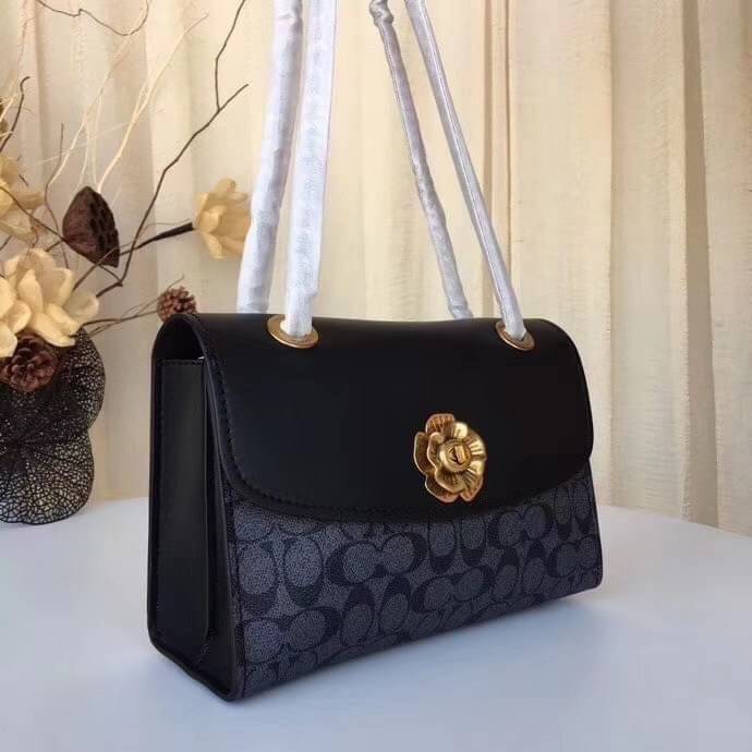 Coach Parker In Signature Canvas With Tea Rose