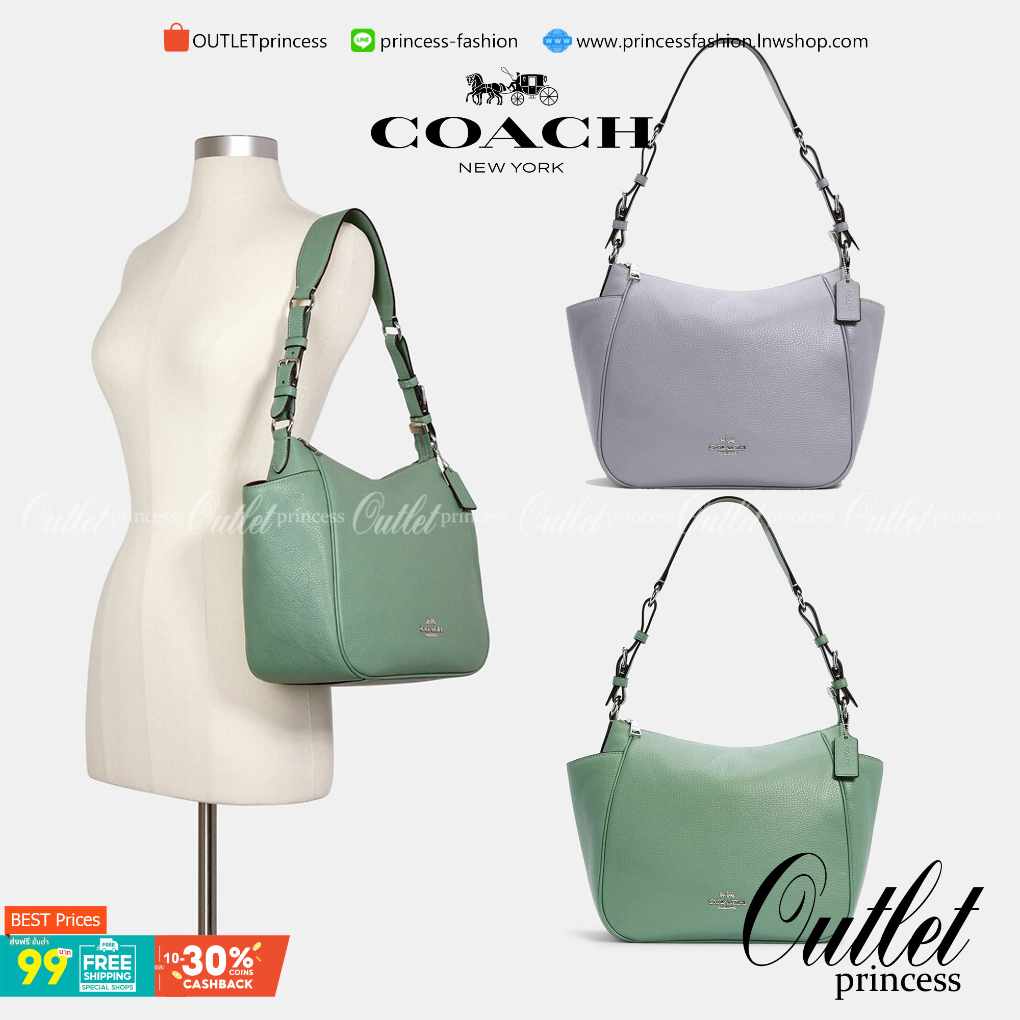 สินค้าออกใหม่ พร้อมคอลเลคชั่นสีใหม่ล่าสุดค่ะ! COACH RORI SHOULDER BAG ((C2855)) พร้อมส่งที่ไทย สวยก่อนใครแน่นอนค่ะ! กระเป๋าสะพายไหล่ หนังแท้ชั้นดีที่สุด หนังนิ่ม ทรงสวย หลงรักแน่นอนค่ะ