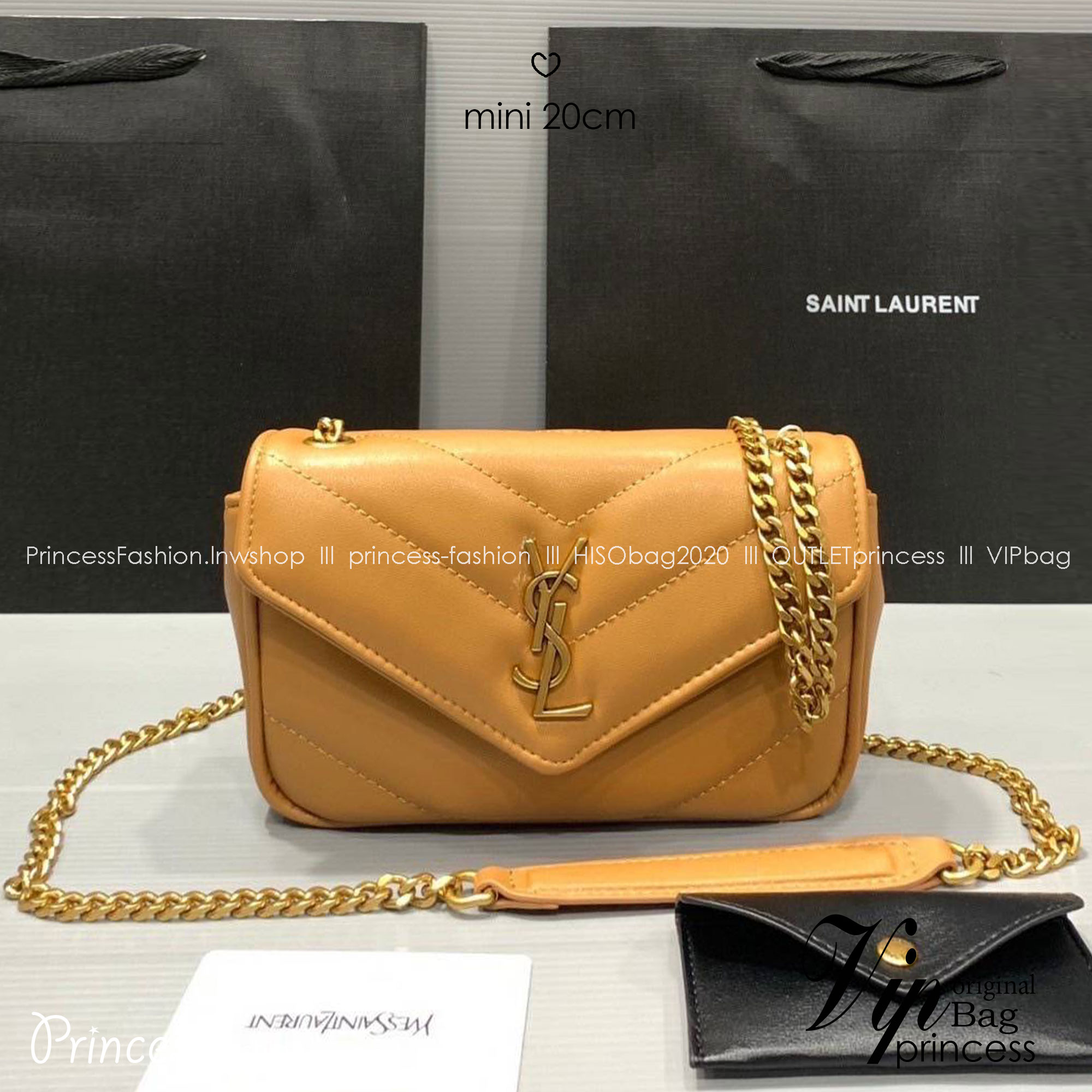 ORI | หนังแท้ 20cm YSL loulou mini in matelassé กระเป๋าสะพายทรงสวยคลาสสิค มาพร้อมใบเล็กใส่การ์ด งานหนังแท้สมผัสนุ่มมือตะเข็บเย็บลายเชฟรอนสวยเป็นเอกลัษณ์