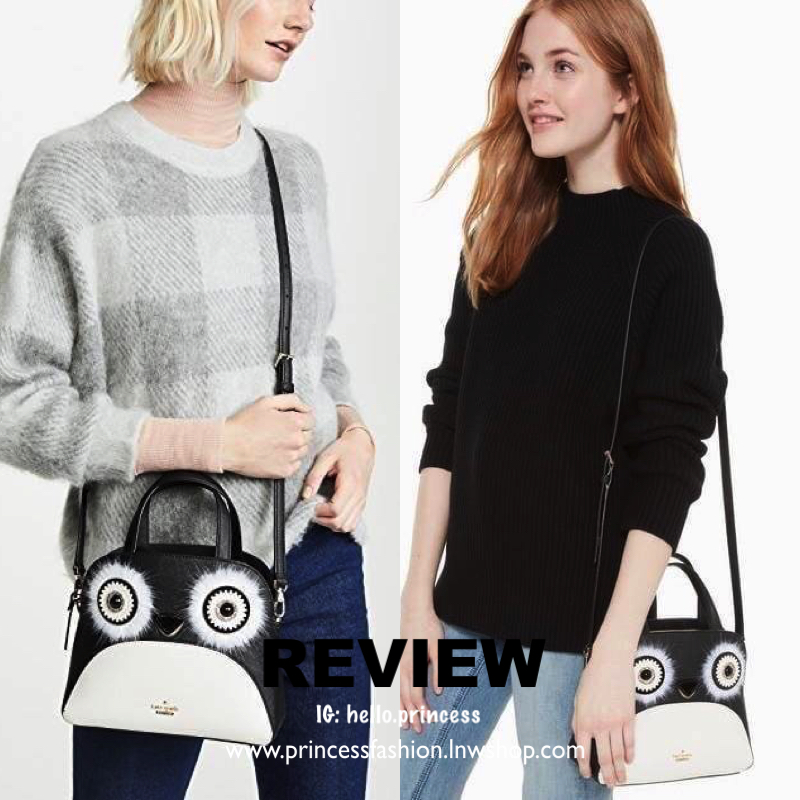 Kate spade new york penguin crossbody bag 📌สินค้าแนะนำ รุ่นหายากค่ะ!! กระเป๋าถือหรือสะพายข้าง วัสดุหนังซาฟเฟียโน่ หนังนิ่มมือ น้ำหนักเบาค่ะ ด้านหน้าแต่งดีเทลรูปตาติดขนมิ้งได้สุดเก๋มากๆค่ะ ช่องใส่กระเป๋าแบ่งเป็น3ช่อง มีข่องซิปหลักตรงกลาง แต่ละช่องก