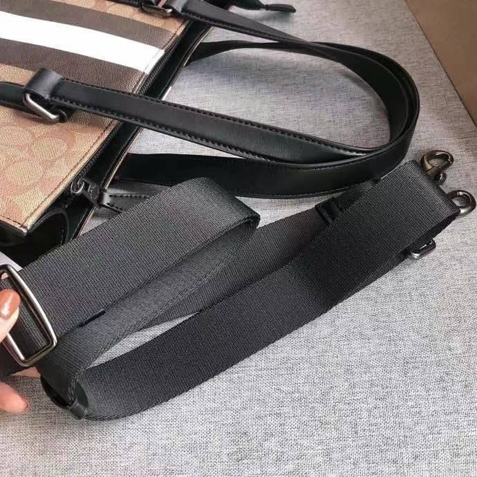 COACH GRAHAM STRUCTURED TOTE IN SIGNATURE CANVAS WITH VARSITY STRIPE C3232