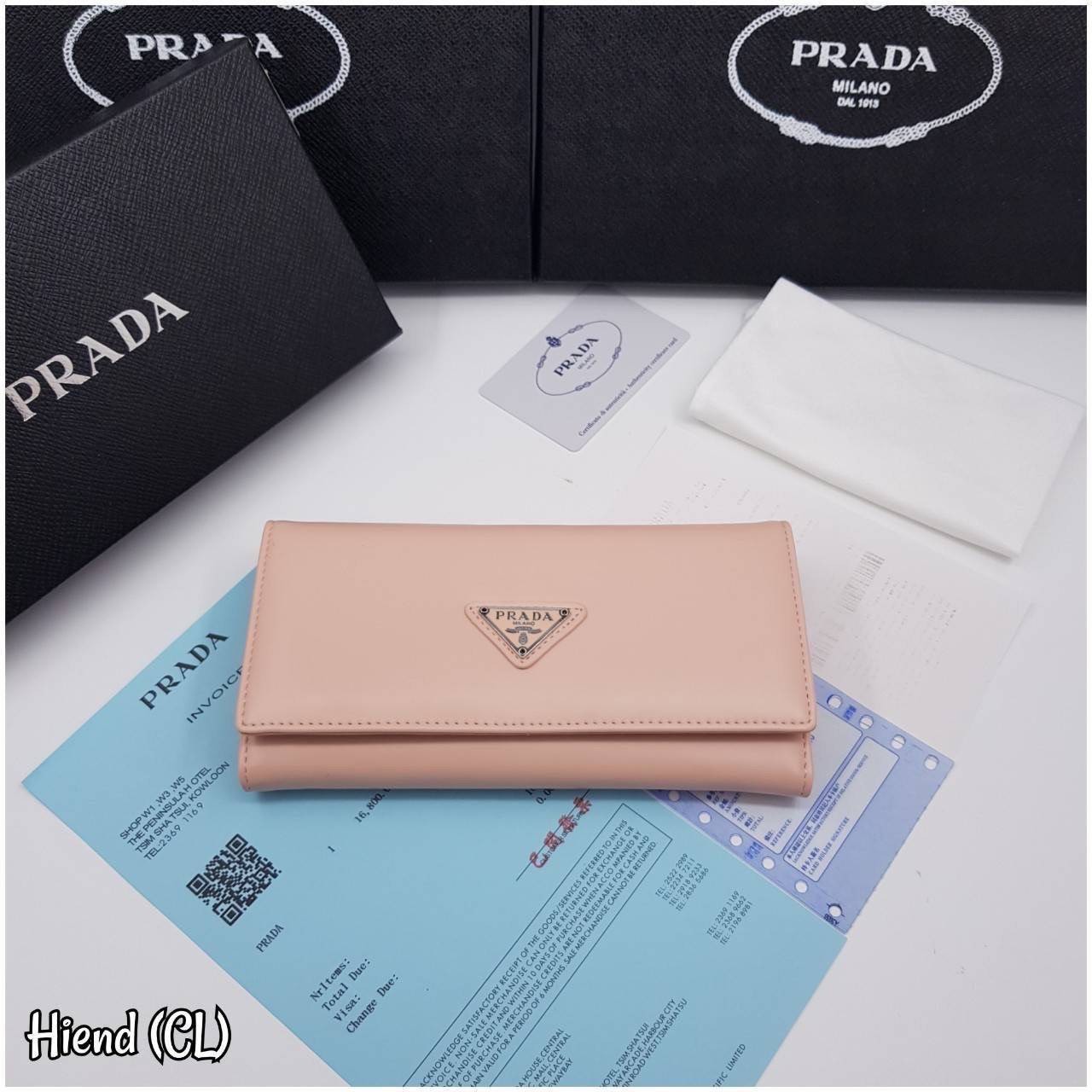 หนังแท้ Prada Long Wallet / Prada Wallet กระเป๋าสตางค์ใบยาว ใช้งานง่าย สวยหรู งานหนังแท้ทั้งใบ ภาพสินค้าถ่ายจากงานขายจริง ใช้งานต่างประเทศได้