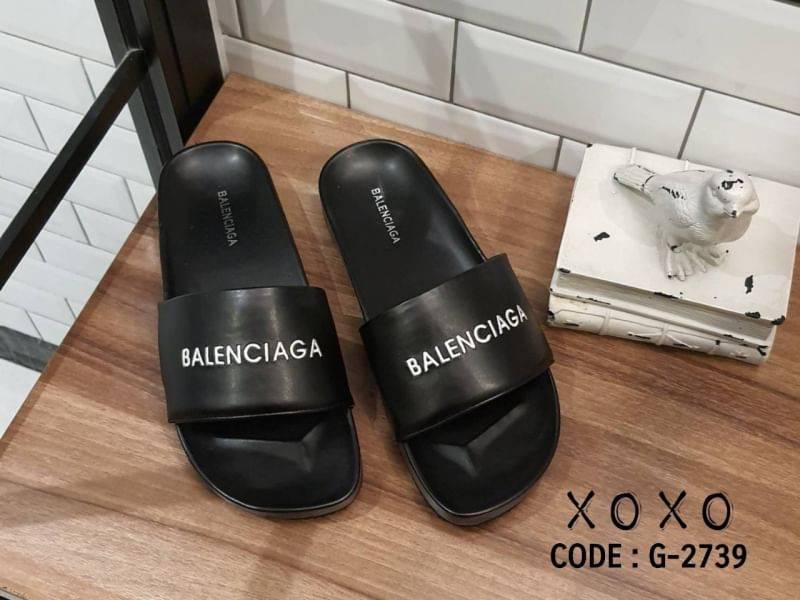 Balenciaga Sandels แตะชิค ใส่สบาย เรียบ หรู ดูแพงเกินราคาขาย วัสดุหนัง PU งานปักแบรนด์ งานสวย เรียบร้อย