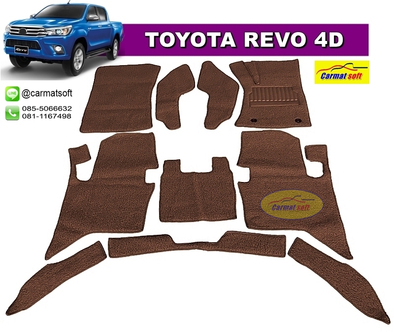 พรมดักฝุ่นไวนิลTOYOTA REVO 4ประตู รุ่น VINYL MAT เต็มคัน