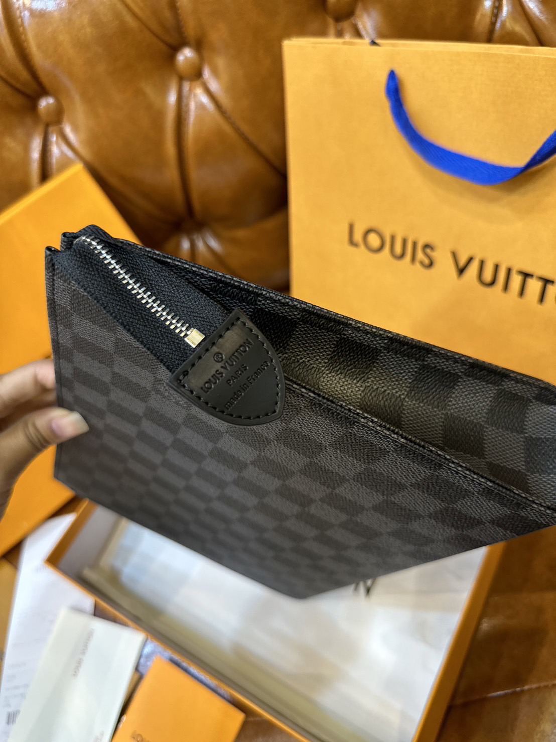 LV Pochette Voyage MM / LV Clutch กระเป๋าถือทรงคลัช ทรงพอช เกรดออริ สลับแท้ 1:1 ใช้ต่างประเทศได้ ใช้ได้ทั้งชายหญิง