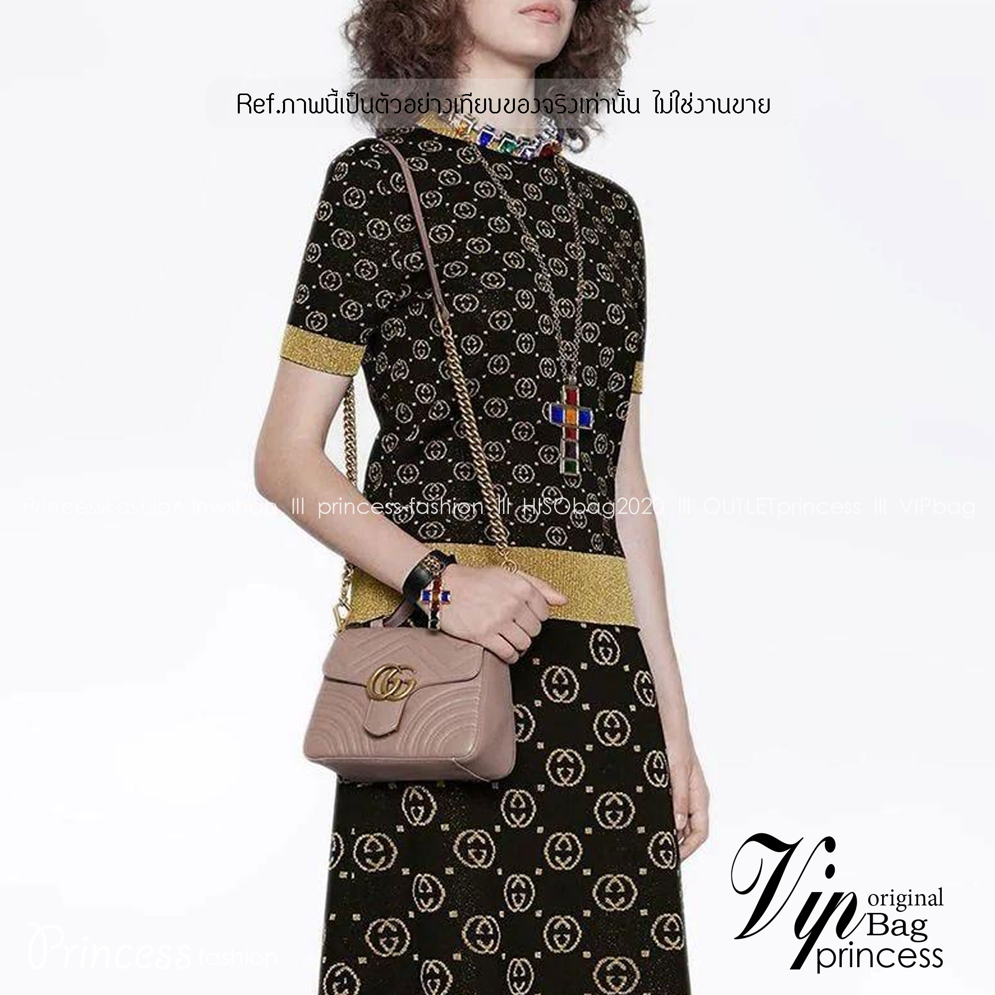 GUCCI GG Marmont mini top handle bag กระเป๋าสะพายข้างรุ่นคลาสสิค ดีไซน์ใหม่พร้อมหูจับในตัว ใช้งานง่าย สายสะพายยาวถอดได้ ถือออกงานก็ปัง สะพายเป็น Every Look ก็เลิศมาก สวยหรูดูแพง อัพลุคได้สบายๆ