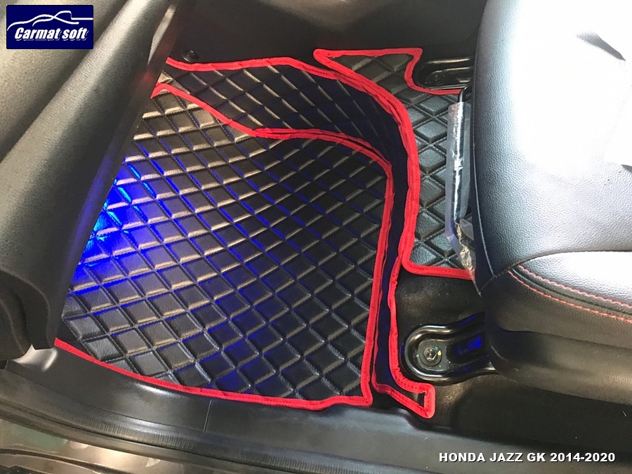พรมปูพื้นรถยนต์HONDA JAZZ GK 2014-20 ลายDIAMOND เต็มคัน