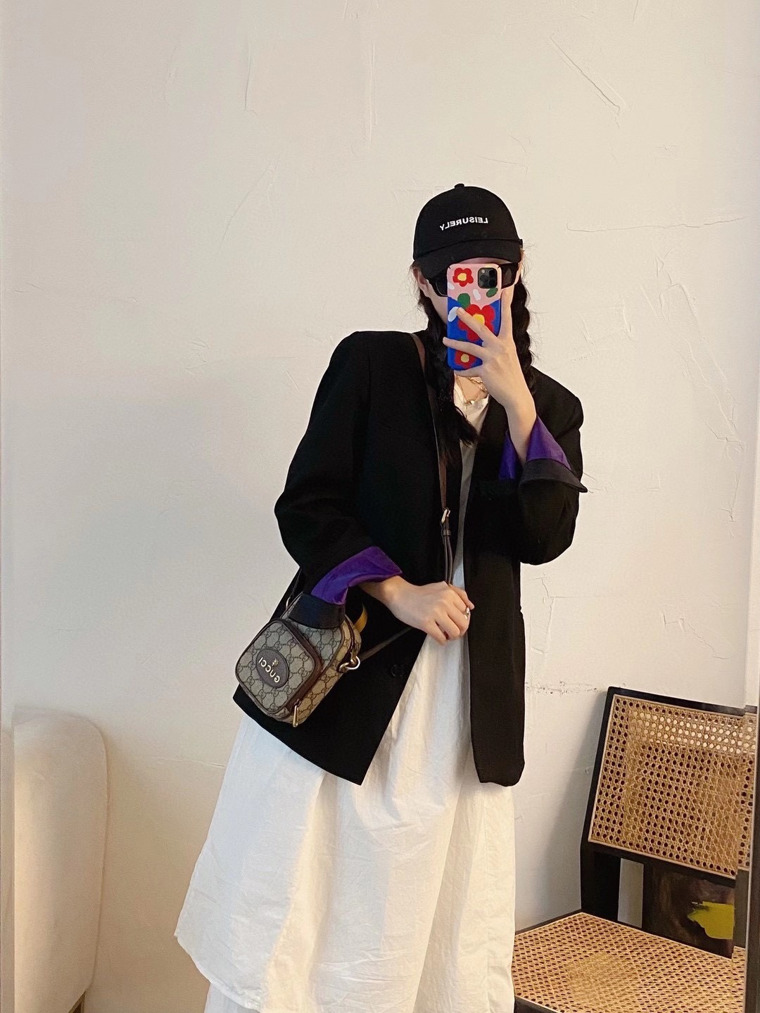 หนังแท้ GUCCI Neo Vintage mini bag / GG Mini Crossbody bag กระเป๋าสะพายข้างใบเล็ก ใช้ได้ทั้งชาย/หญิง งานหนังแท้ทั้งใบ ออริจินอลเกรด ภาพสินค้าถ่ายจากงานขายจริง ใช้งานต่างประเทศได้ค่ะ