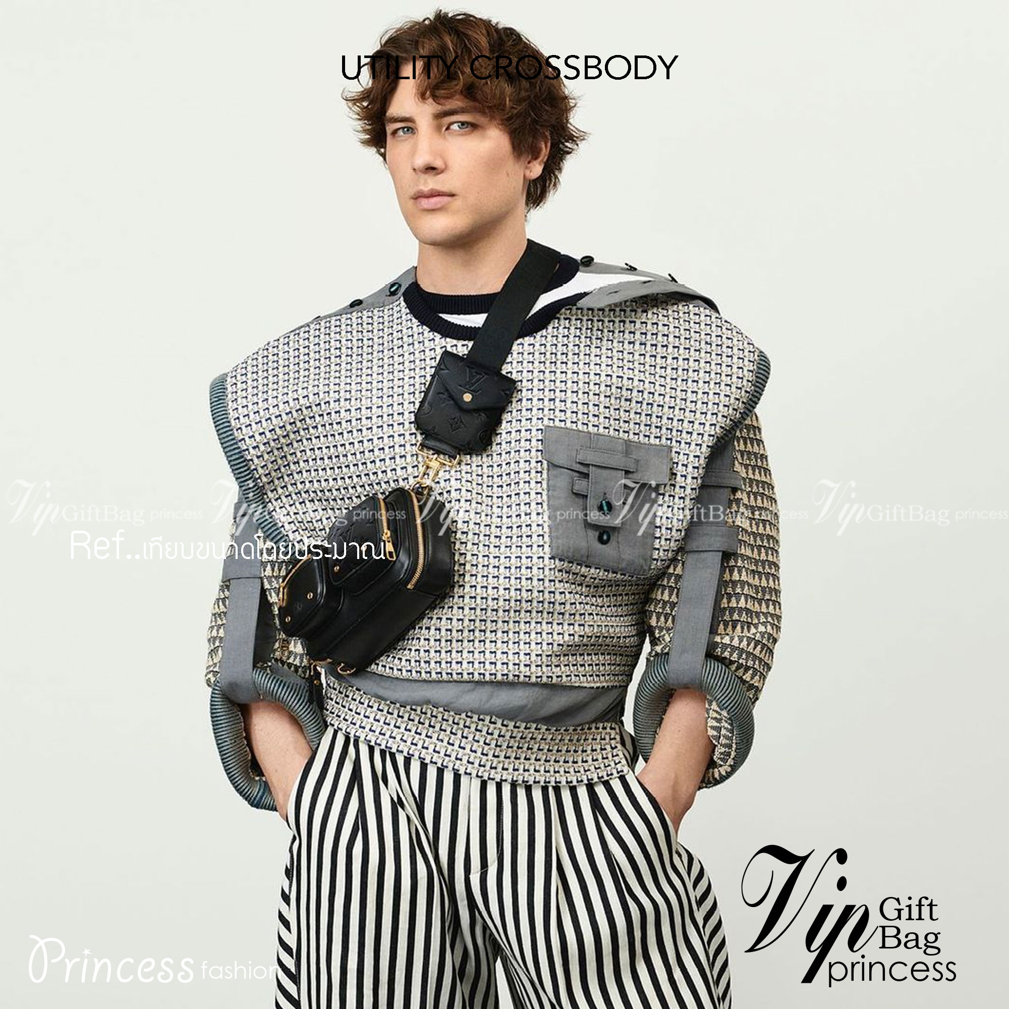 LV UTILITY CROSSBODY Monogram coated canvas ภาพถ่ายจากงานขายจริง ใช้งานต่างประเทศได้