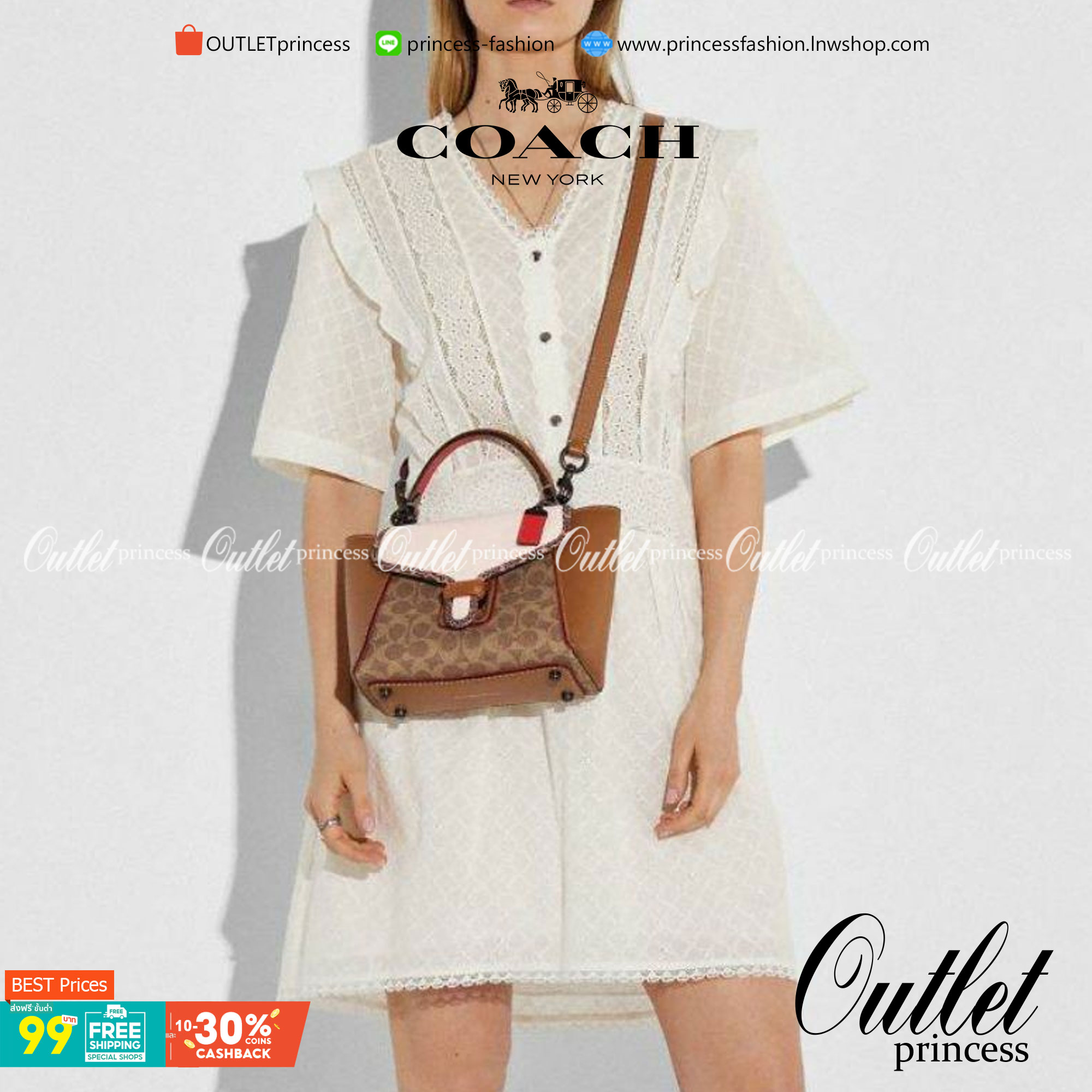 COACH COURIER CARRYALL 23 IN COLORBLOCK SIGNATURE CANVAS พร้อมส่ง 7 แบบ พร้อมส่ง ลุคดูไฮสุดๆค่ะ! กระเป๋าสะพายหนังหรูหราและคลาสสิค หนังแท้ชั้นดีที่สุด น้ำหนักเบา หนังสวยมากก สัมผัสแล้วหลงรักแน่นอนจ้าา😘