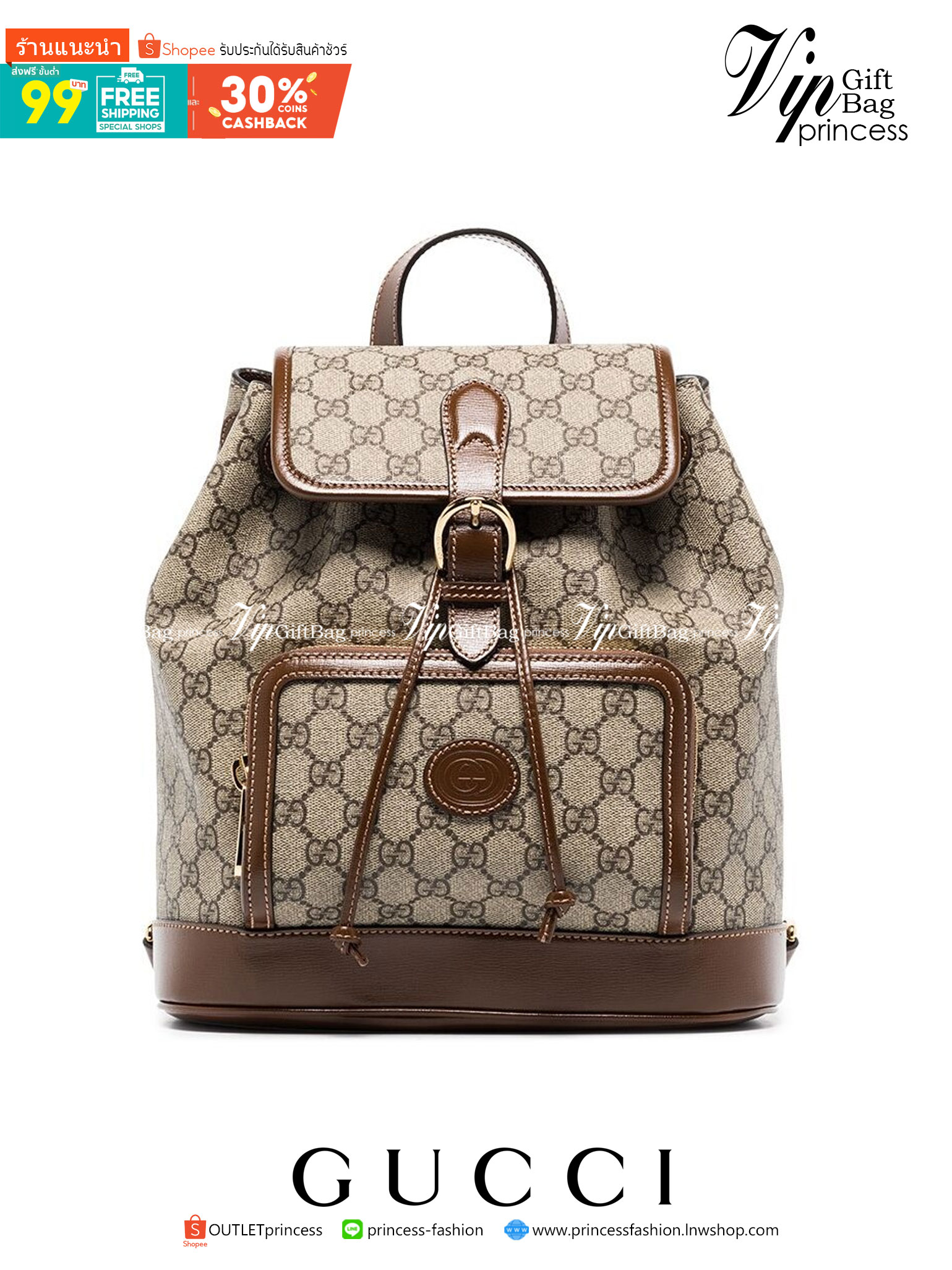 VIP 】หนังแท้ Gucci GG Supreme canvas backpack น้องน่ารักอดใจยังไงไหว!! กระเป๋าเป้สะพาย ไซส์กำลังดี รูปทรงสวยลงตัว วัสดุหนังแคนวาส ด้านหน้ามีช่องซิปปิด มีฝาปิดกันของหล่น ภายในเป็นช่องโล่ง ใส่ของสำคัญๆได้ พกแบบคิ้วท์ๆ ชิคๆ สายสะพายยังสามารถปรับตามตัวได้อีก 