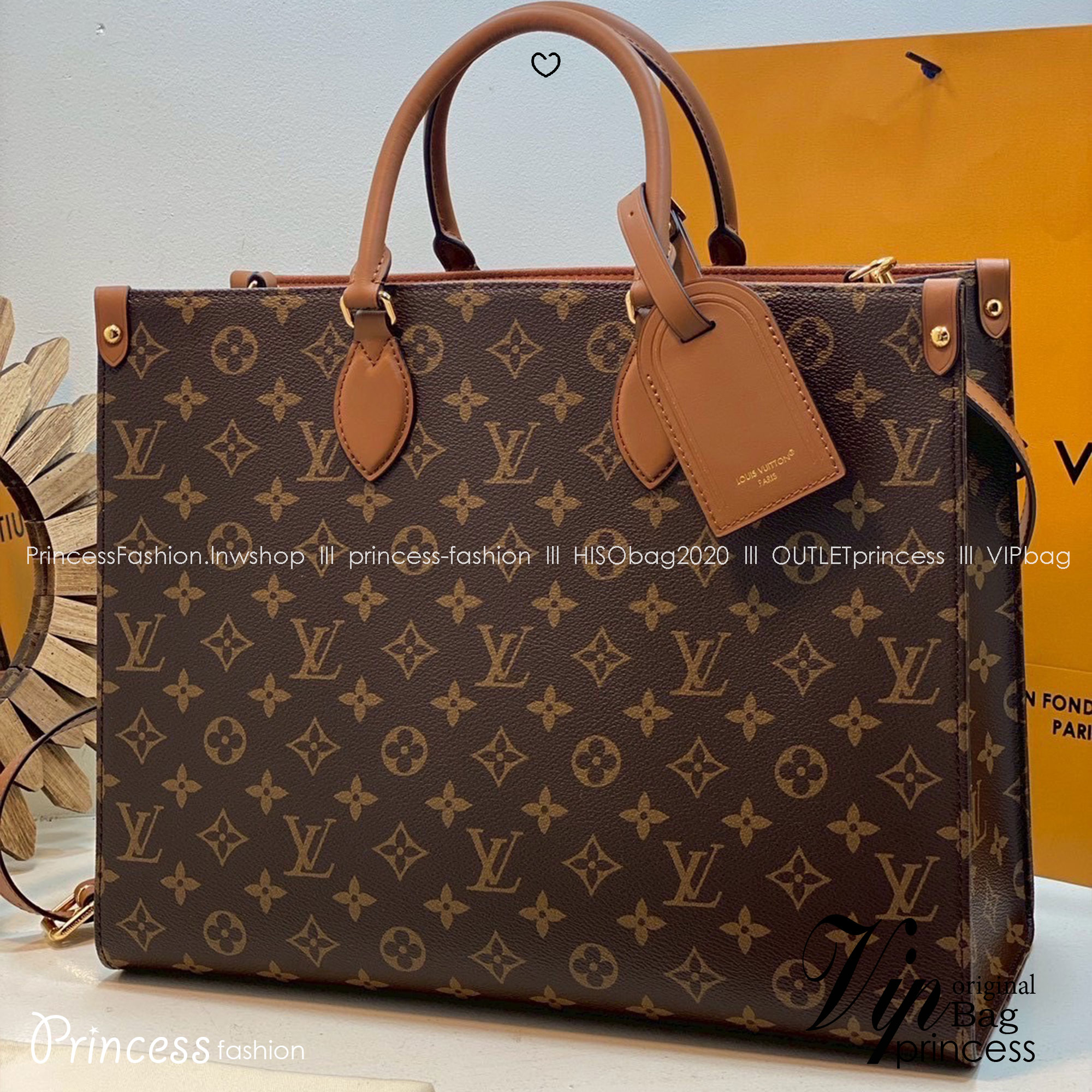 TOP ORI หนังแท้ | LV OnTheGo Organizer Bag 37cm กระเป๋าสะพายทรงโท้ทใบใหญ่ คู่หูที่สมบูรณ์แบบสำหรับชีวิตในเมือง รังสรรค์จาก Monogram แคนวาสอันเป็นเอกลักษณ์ของเมซง