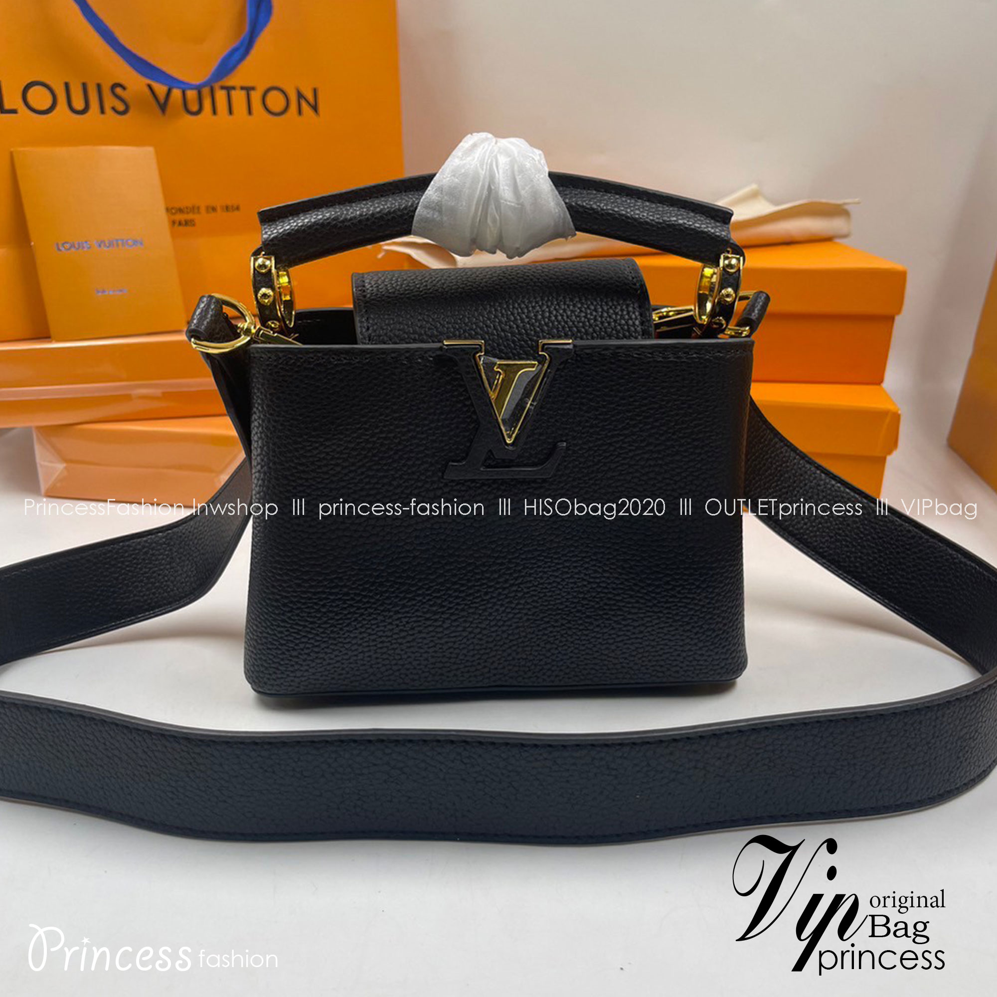 LV BB Capucines Python Handbags / LV Capucines BB Taurillon Leather 20cm พร้อมส่ง 6 สี **สินค้าเกรดออริจินอล 1:1 สลับแท้ ใช้งานต่างประเทศได้