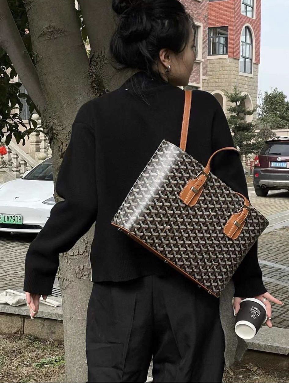 GOYARD Goyardine Sac Marie Galante MM / GOYARD Tote Bag กระเป๋าทรงโท้ทจุของได้เยอะ งานสวยเนี๊ยบ เกรดออริ สลับแท้ 1:1 ใช้ต่างประเทศได้