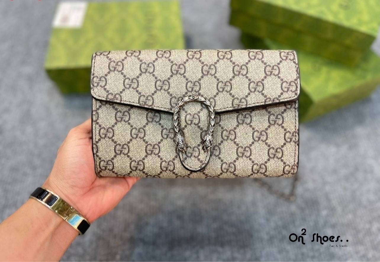 GUCCI Dionysus GG chain wallet / GG Dionysus Wallet พร้อมส่งที่ไทย งานสวยเลยค่า ขนาดกำลังน่ารัก อะไหล่สั่งผลิตเฉพาะรุ่น สะพายขึ้นไหล่คือสวยหรูเลยค่า