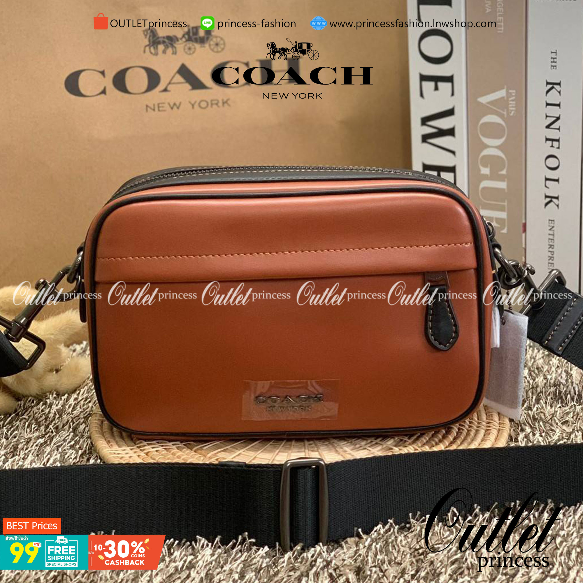 3สีเข้าใหม่งานคุณภาพอีกแล้วคับท่านน ทั้งสี ทั้งหนังสวยมากๆค่าา!! COACH GRAHAM CROSSBODY BAG ((39946)) พร้อมส่ง! กระเป๋าสะพายแบบครอสบอดี้ร์ ใช้ได้ทั้งชาย//หญิง หนังแท้อย่างดี เรียบหรูค่ะ ด้านหน้ามีช่องซิปซ่อนให้หนึ่งช่อง ช่องซิปหลักกว้าง ใส่ของจำเป็นได้ครบ