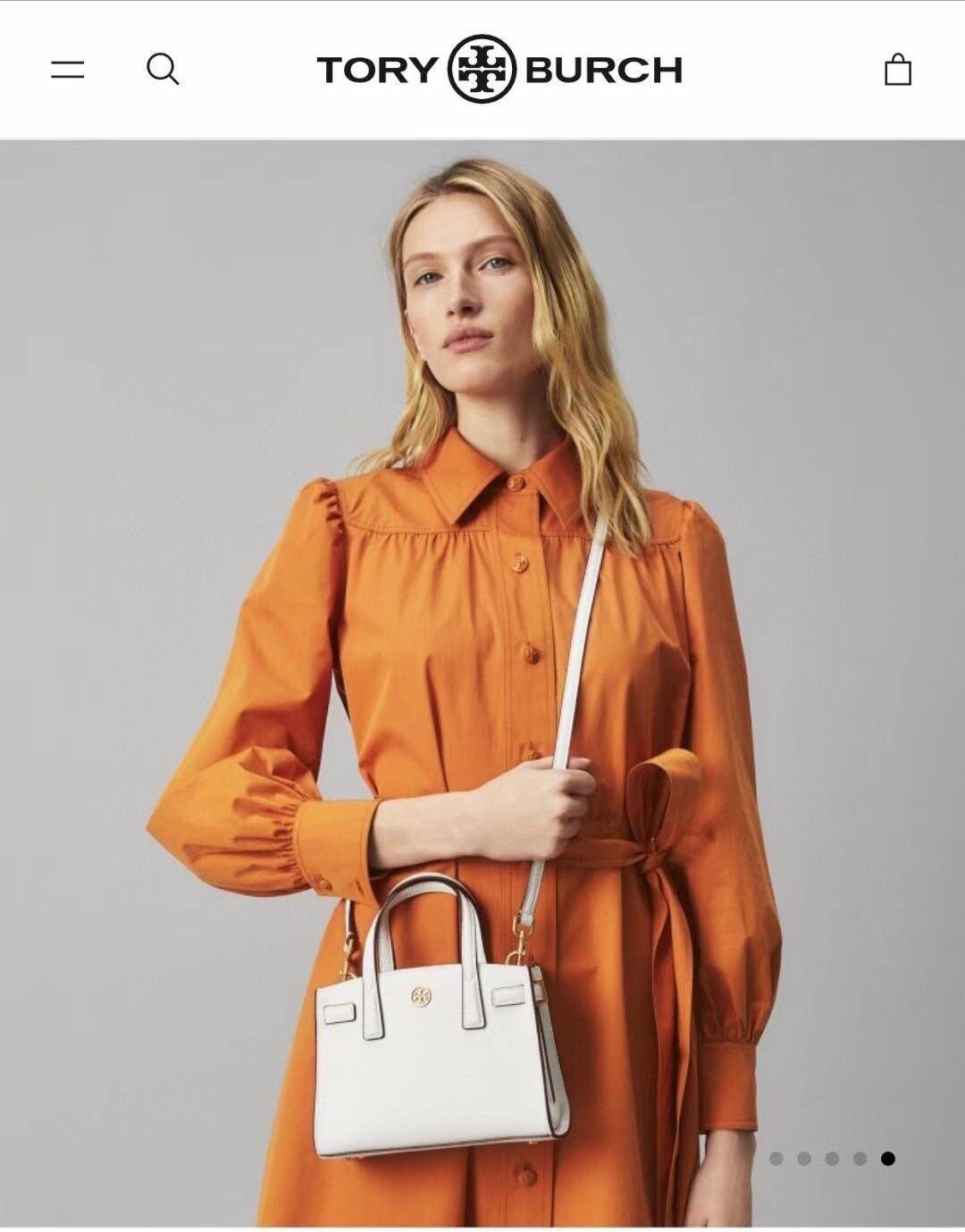 ของแท้ 💯% 】Tory walker Micro Satchel กระเป๋าถือหรือสะพายไหล่ วัสดุหนังแท้ ด้านหน้าประดับโลโก้แบรนด์ อะไหล่ทองสวยหรู