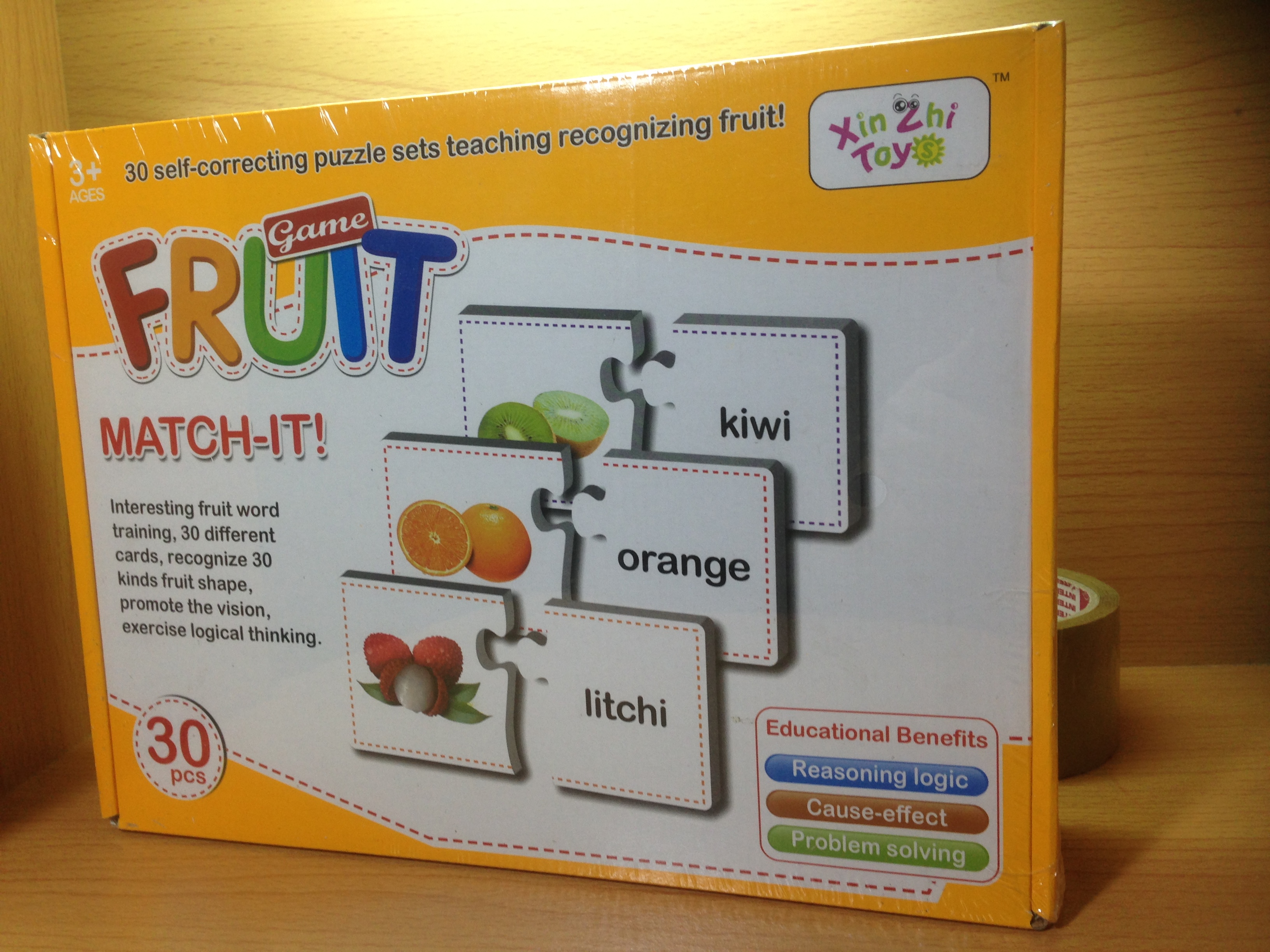 เกมจิ๊กซอจับคู่คำศัพท์ หมวดผลไม้ Fruit