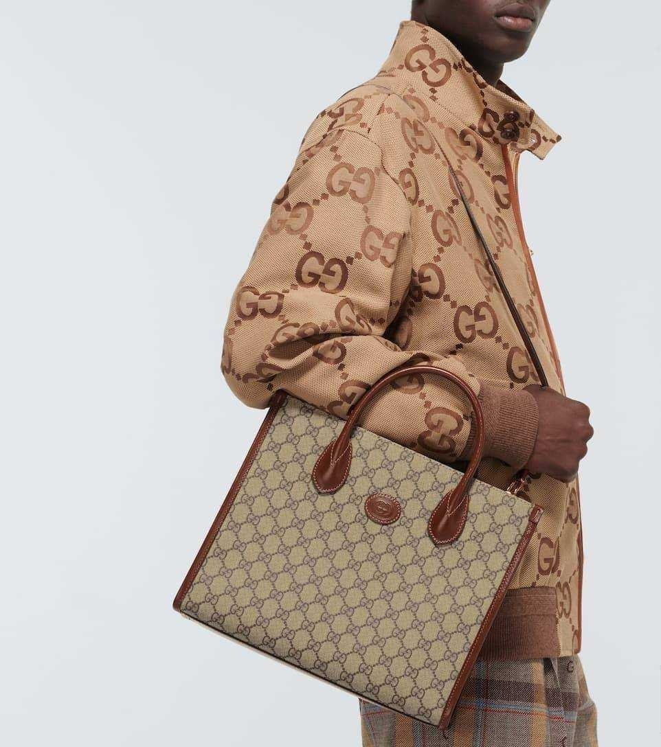 GUCCI Small tote bag with Interlocking G กระเป๋าทรงTOTE ใบใหญ่สุดหรูหรา คลาสสิค จุของได้เยอะ มาพร้อมสายสะพายยาว