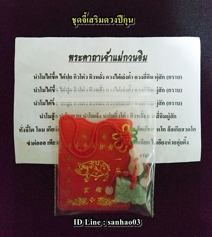 ชุดจี้ปี่เซี้ยะหินหยกและแผ่นปั๊มทองเจ้าแม่กวนอิมปีกุน(หมู)พร้อมใบคาถา เสริมดวงปีกุน ปี2562ค่ะ