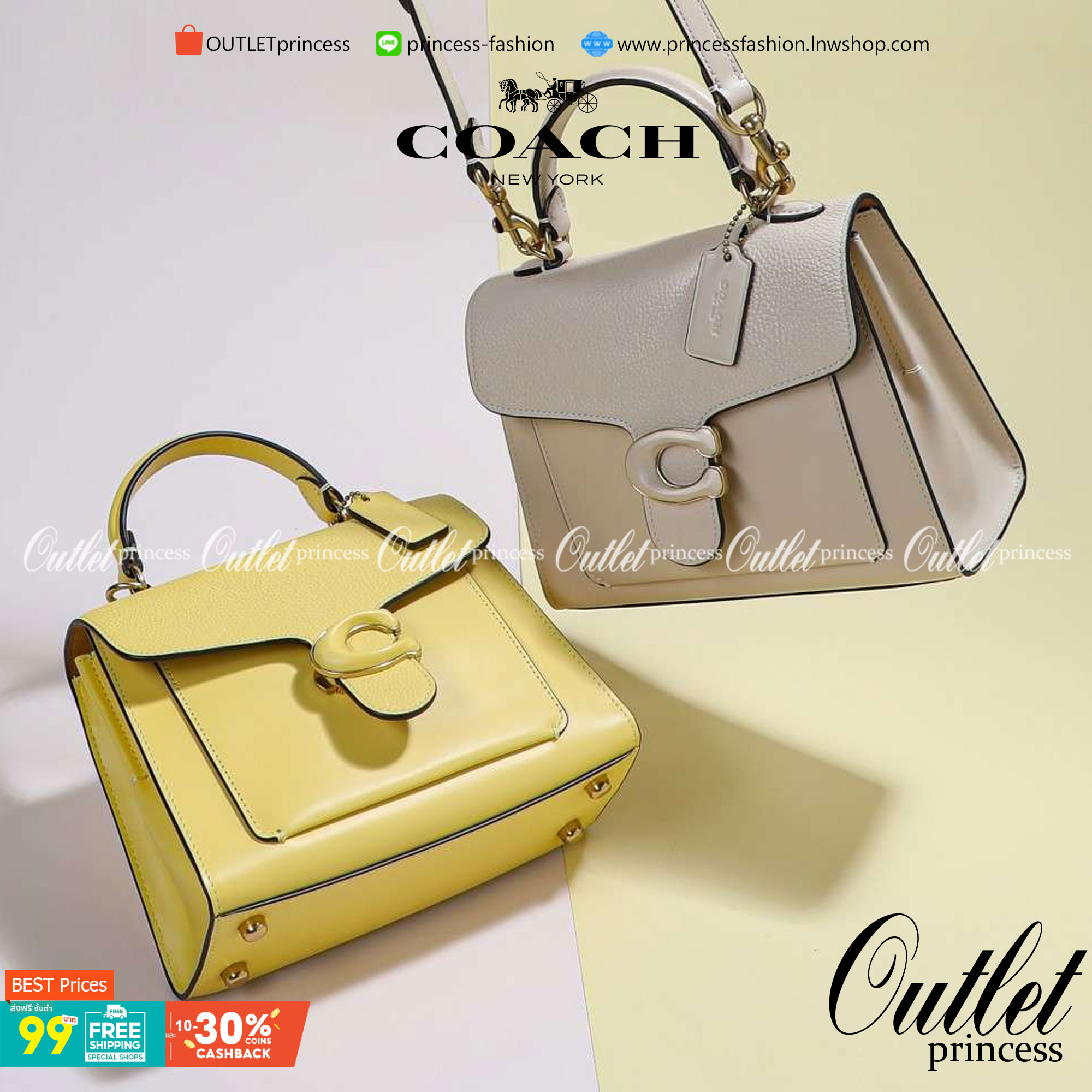 OUTLET 】COACH TABBY TOP HANDLE 20 LEATHER BAG หรูหรามากๆค่ะ สินค้าแนะนำ!! กระเป๋าถือ//สะพายข้างได้ วัสดุหนังแท้อย่างดี หนึ่งใบทำหนัง2แบบได้อย่างลงตัว สวยงาม มีอะไหล่ตัวC ใหญ่ด้านหน้าโดดเด่นหรูมากๆค่ะ 🔺เปิดปิดแบบกดล็อค ภายในมี2ช่องสำหรับใส่ของ สามา