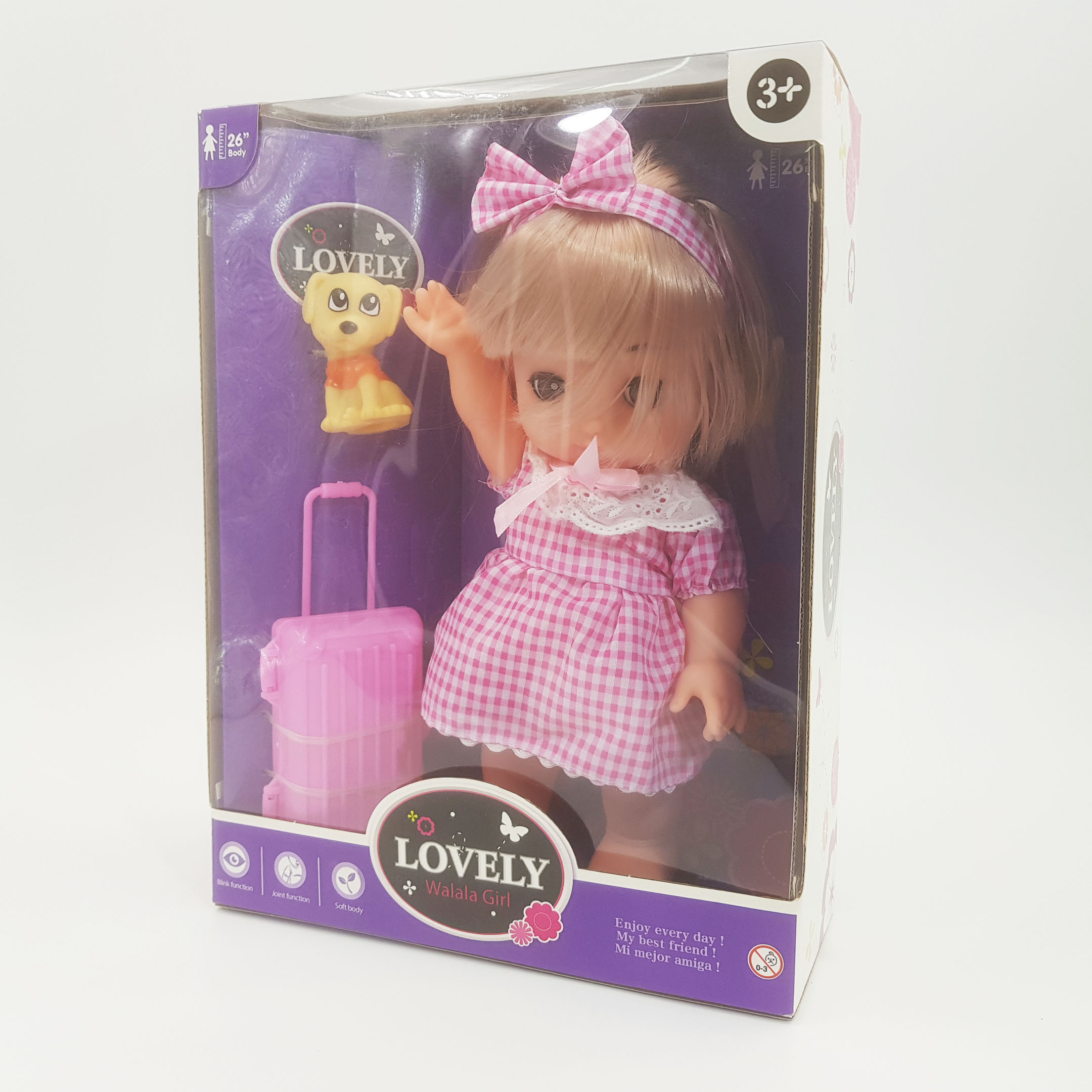 ตุ๊กตาเด็กผู้หญิงขนาดสูง 26 ซม.