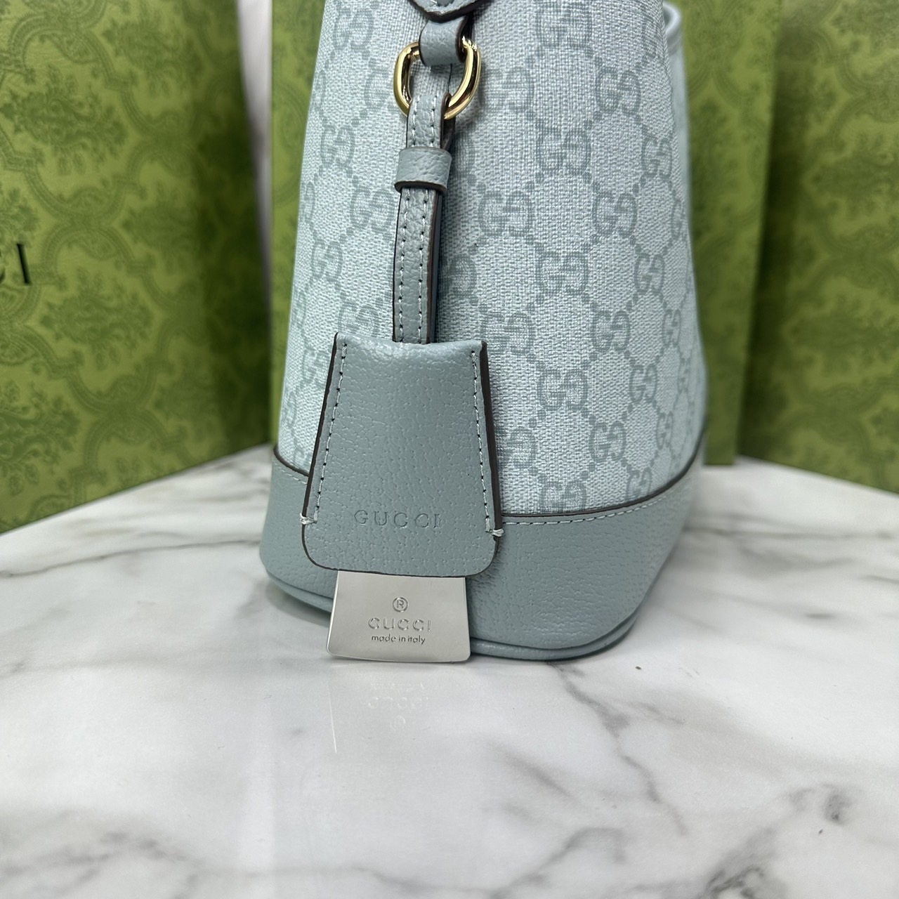 GUCCI OPHIDIA GG SMALL SHOULDER BAG Dusty Pink / Dusty Blue GG Supreme canvas กระเป๋าสะพายไหล่ สีใหม่พาสเทลสวยหวาน อะไหล่ทองหรูหรา