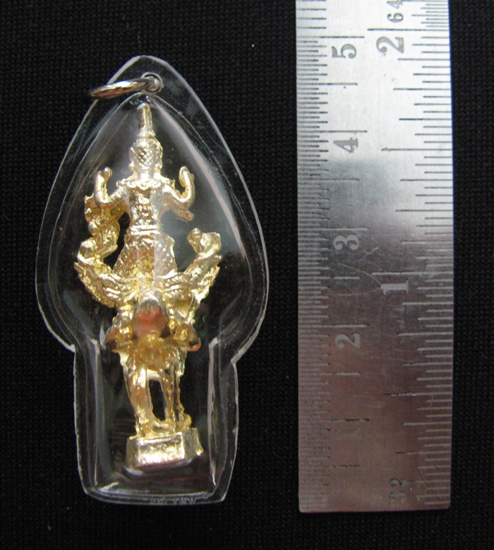 พระนารายณ์ทรงครุฑเลี่ยมกรอบใสของวัดหนองหอย จ.ราชบุรีค่ะ (พร้อมเงินก้นถุงค่ะ)