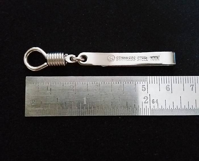 สินค้าหมดค่ะ แหนบห้อยพระสแตนเลส ลายเรียบค่ะ