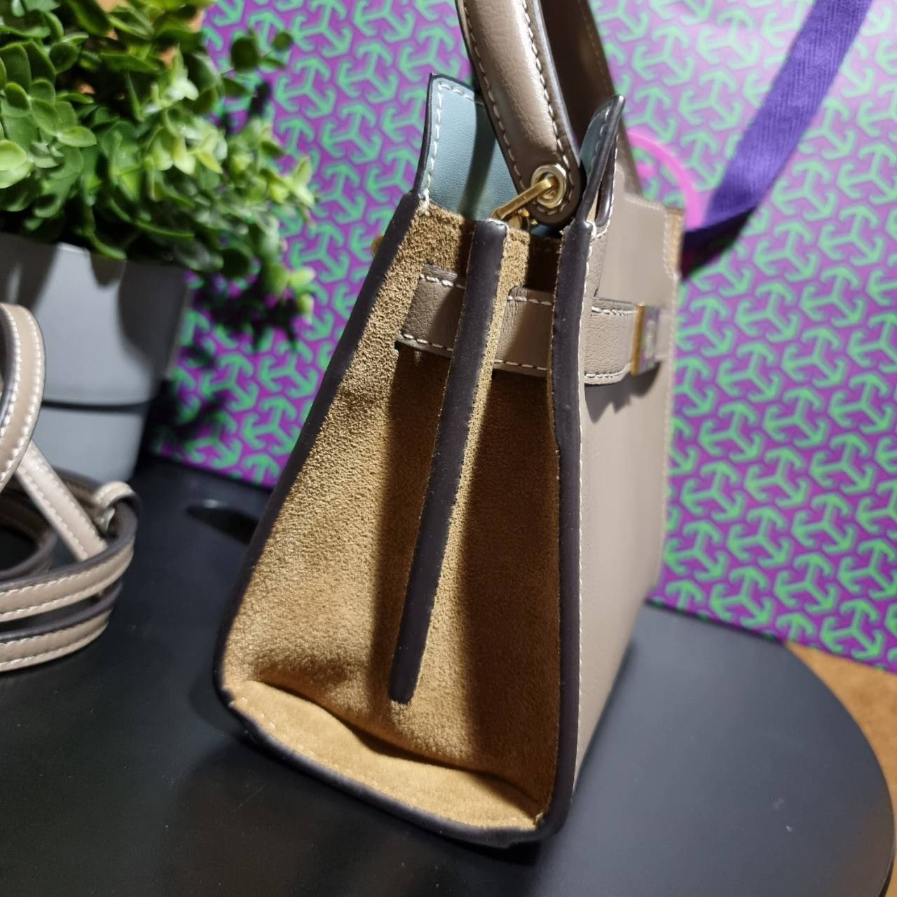 ของแท้ 💯% TORY BURCH LEE RADZIWILL PETITE DOUBLE BAG (CLAM SHELL)