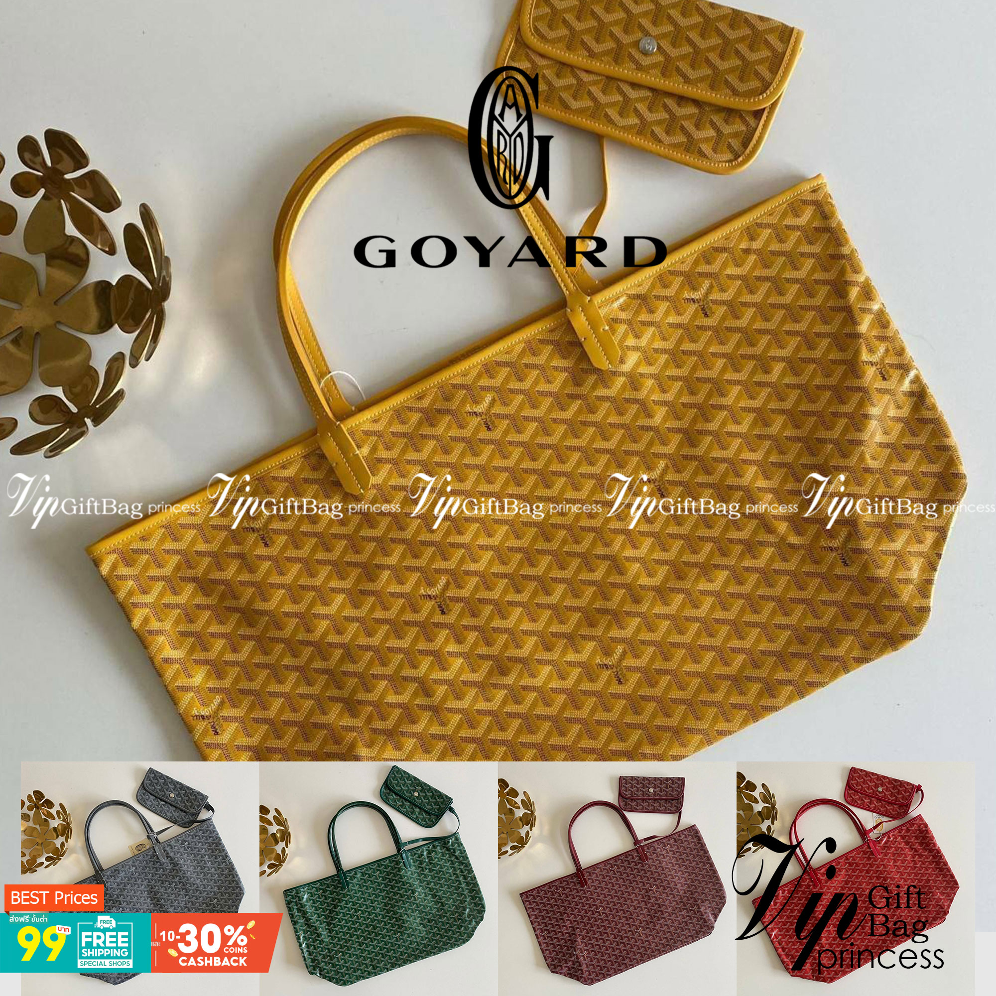 VIP 】หนังแท้ GOYARD SAINT LOUIS GM TOTE BAG กระเป๋าทรง SHOPPING ขนาดใหญ่กำลังดี สวยหรูคลาสสิคไม่มีเอ้าท์ มีใบลูกน่ารักพร้อมสายคล้องกระเป๋า งานตามหาเลยค่า ล็อทนี้หนังดีสวยมาก พิมพ์ลายคมชัด มากี่รอบๆก็หมด ใช้งานได้ทนๆ ลุยๆ เลยค่าา ภายในโล่งกว้าง ใส่สัมภาระไ