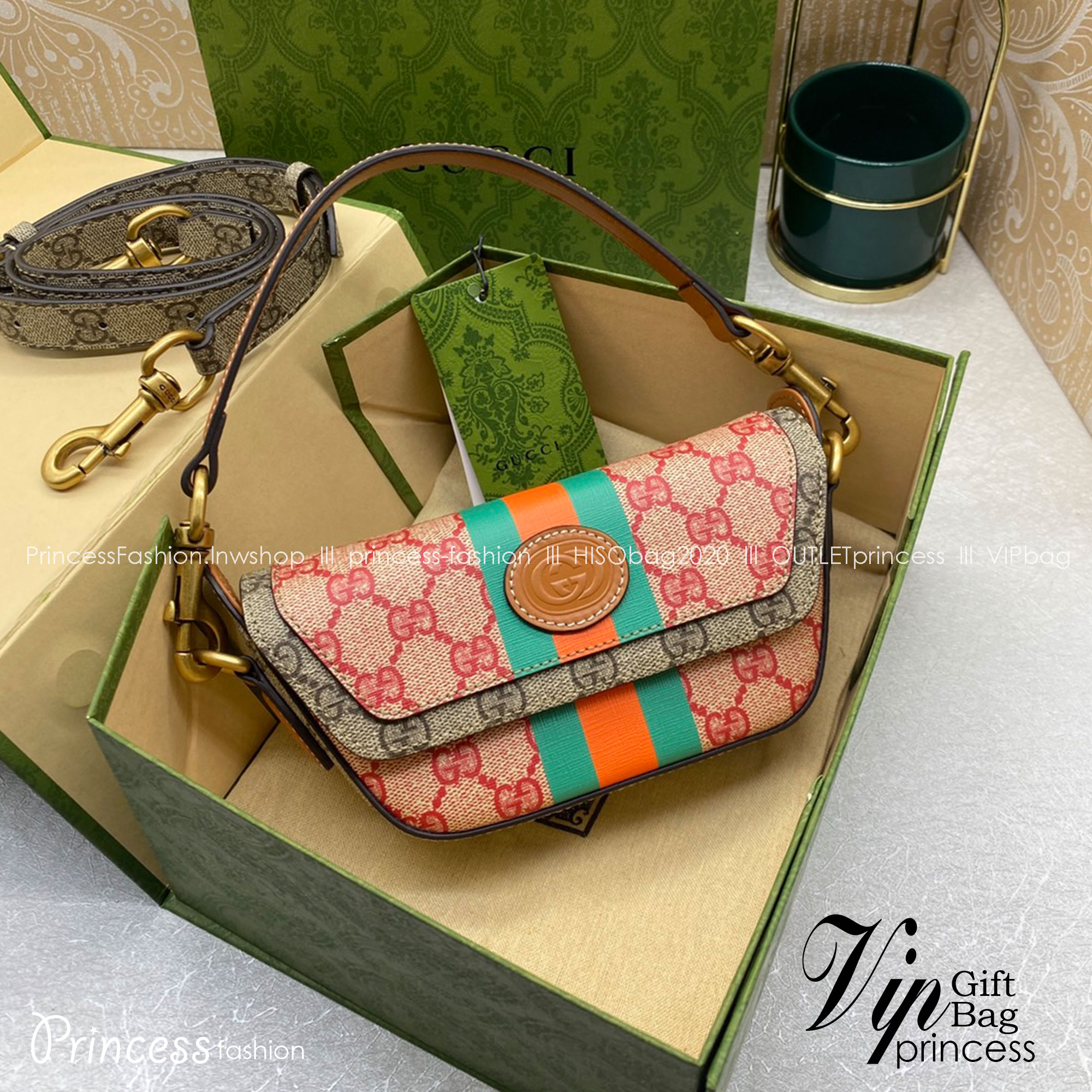 GUCCI GG top handle mini bag with Web เกรดเทพออริจินอล 1:1 ใช้งานต่างประเทศได้ รุ่นใหม่ล่าสุด ฉลองปีกระต่ายด้วยความสดใส เริ่มต้นปีกระต่ายและฤดูใบไม้ผลิอย่างสดใส GG