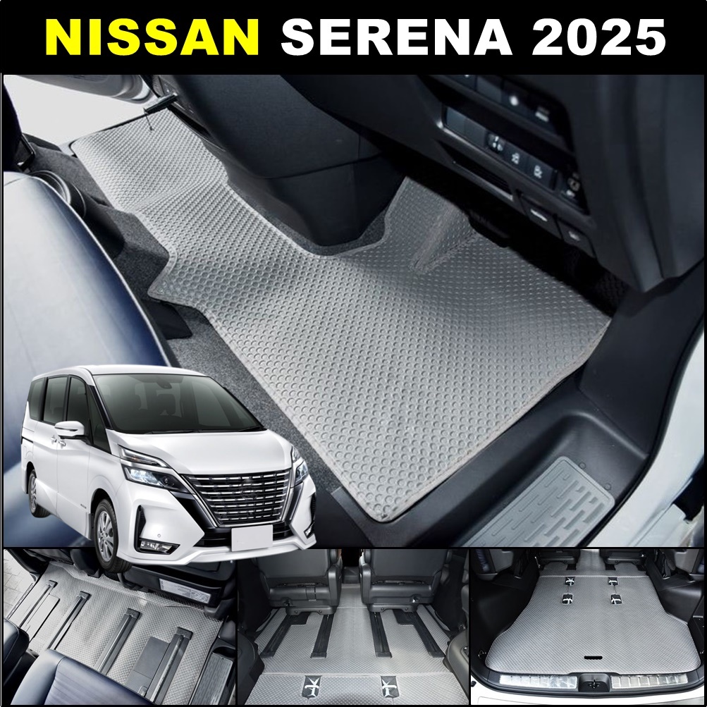 ยางปูพื้นรถยนต์ NISSAN SERENA e-Power 2025 ลายรังผึ้ง เต็มคัน