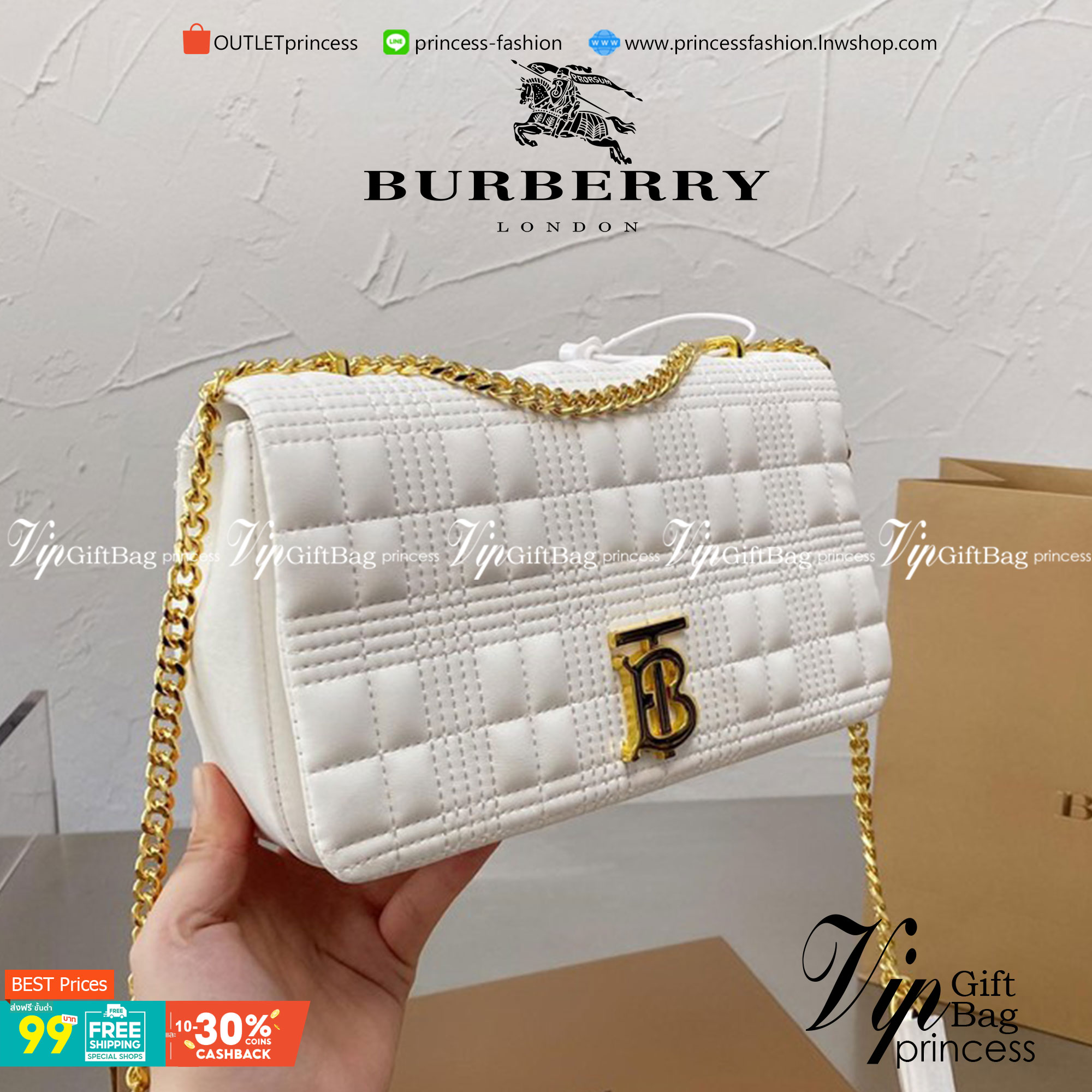 Burberry Quilted Lambskin Lola Bag BURBERRY FRAGRANCES QUITED LAMBSKIN BAG VIP GIFT WITH PURCHASE GWP พรีเมี่ยมกิ๊ฟ Limited จาก BURBERRY Perfume DutyFree หนังแท้ Lambskin หนังนิ่มสวยขึ้นรูปเงา ขนาดกำลังดู ใบฮอตอีกหนึ่งรุ่นที่กำลังมาแรง