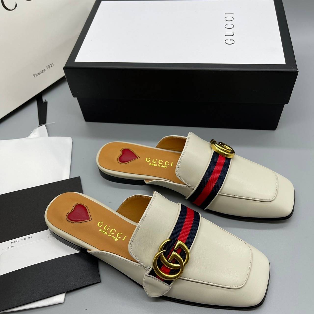 GUCCI sandals fullboxset งานหนังแท้ ภาพสินค้าจริง พร้อมส่งที่ไทย