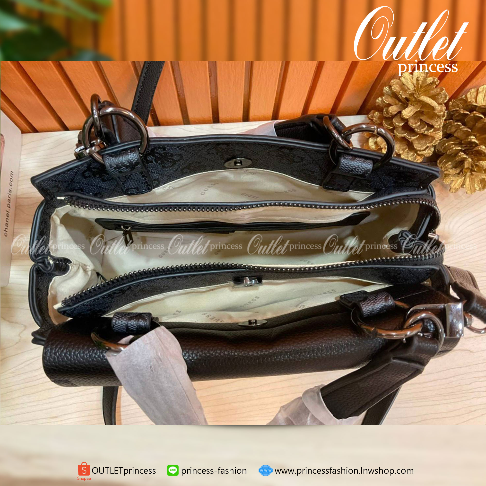 ของแท้ 100% GUESS FACTORY VALY GIRFRIEND SATCHEL BAG กระเป๋าถือหรือสะพายรุ่นใหม่ล่าสุด