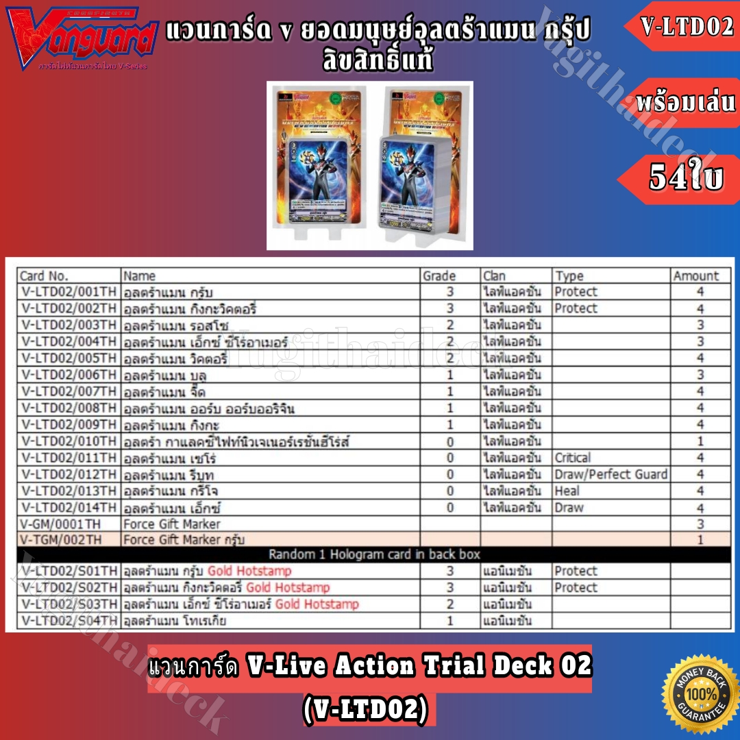 VG-V-อุลตร้าแมน TD01&02 (VG-V-LTD01) (VG-V-LTD02) พร้อมเล่น
