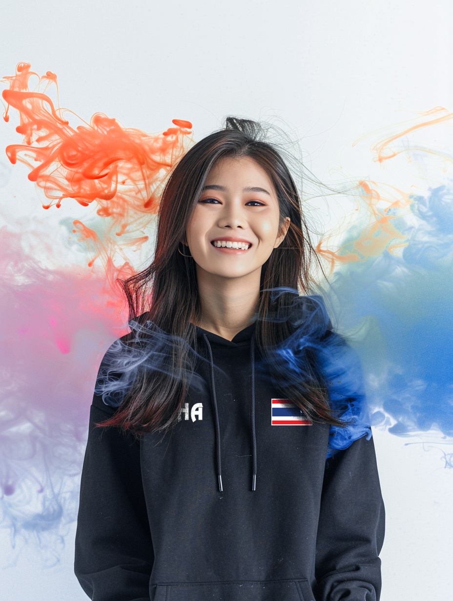 77designสกรีนเสื้อ Hoodie เสื้อฮูดดำ THAILAND