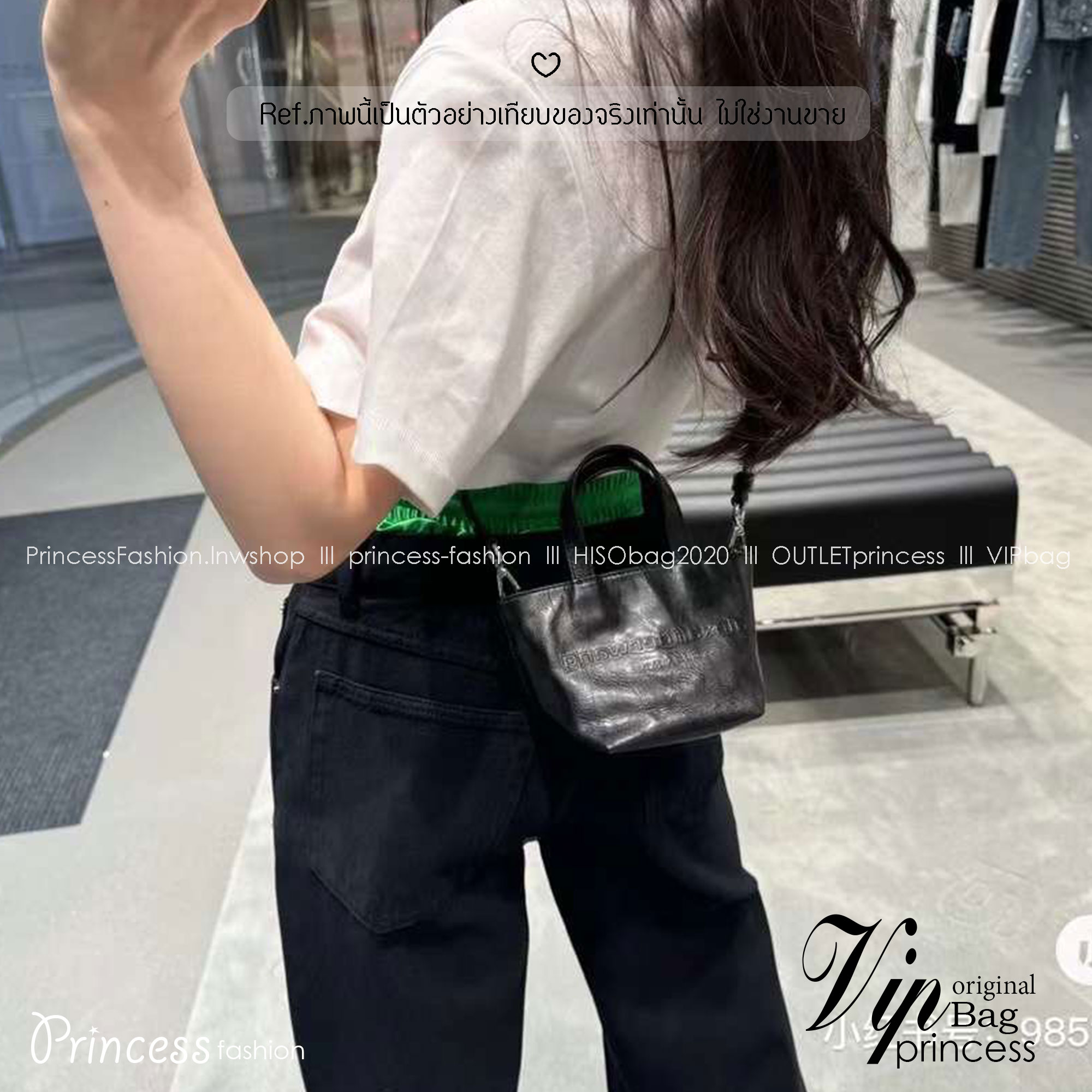 ALEXANDER WANG Punch Mini Tote Bag in Crackle Patent Leather กระเป๋าทรงโท้ท งานหนังลายยับเต็มใบ เกรดออริ 1:1 ใช้งานต่างประเทศได้