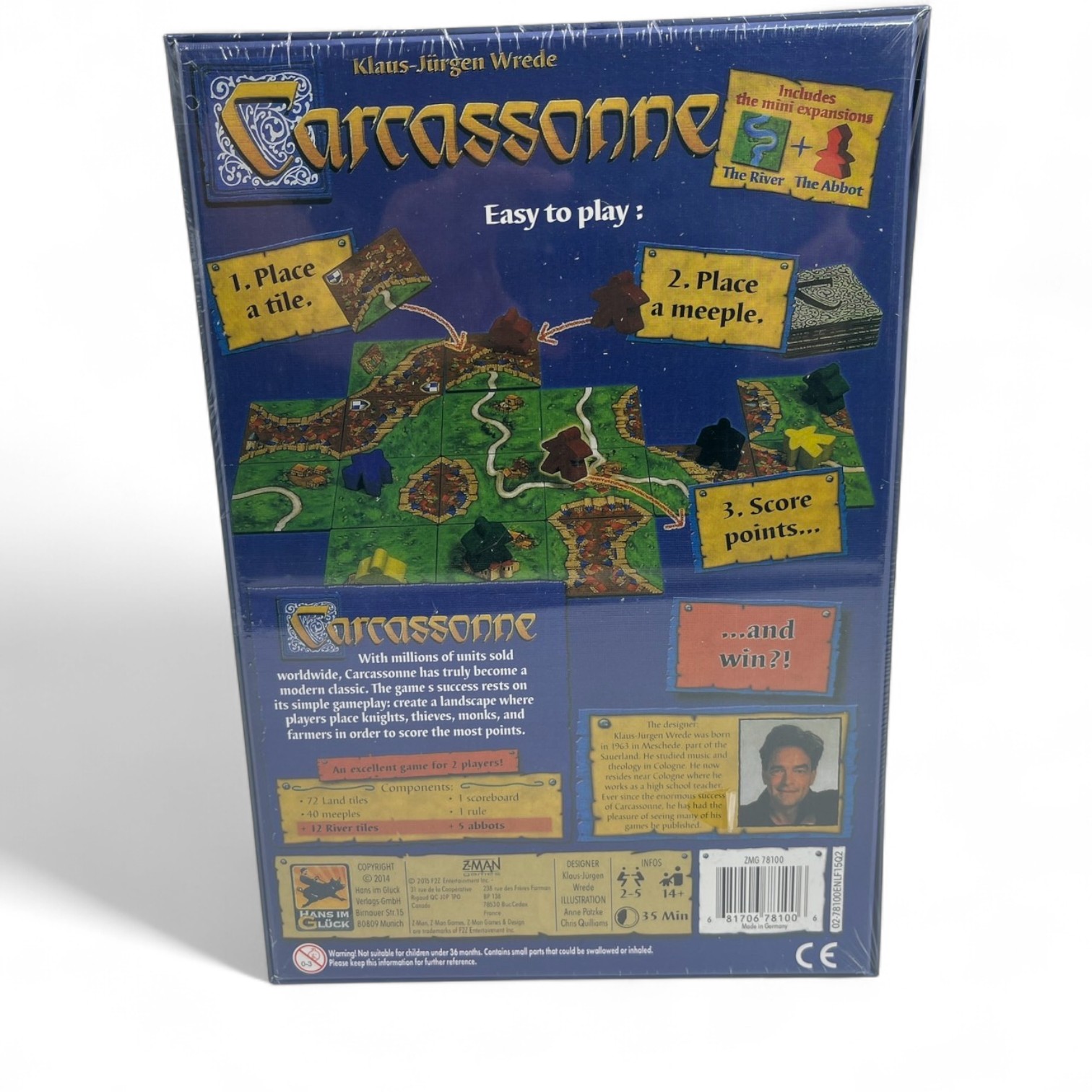 บอร์ดเกม Carcassone Z-Man(คาร์คาซอน แซดแมน) ตัวเสริมครบชุดพร้อมเล่น ตัวเกมภาษาอังกฤษและคู่มือภาษาอังกฤษ