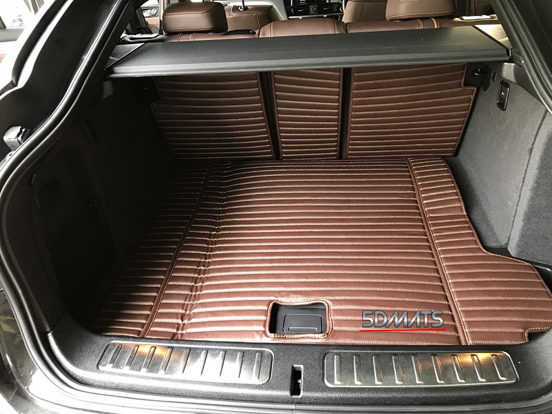 พรมปูพื้นรถยนต์5D BMW X1 F48 (2016-2020) สีน้ำตาล เต็มคัน รวมแผ่นท้าย ปิดเบาะ 6ชิ้น