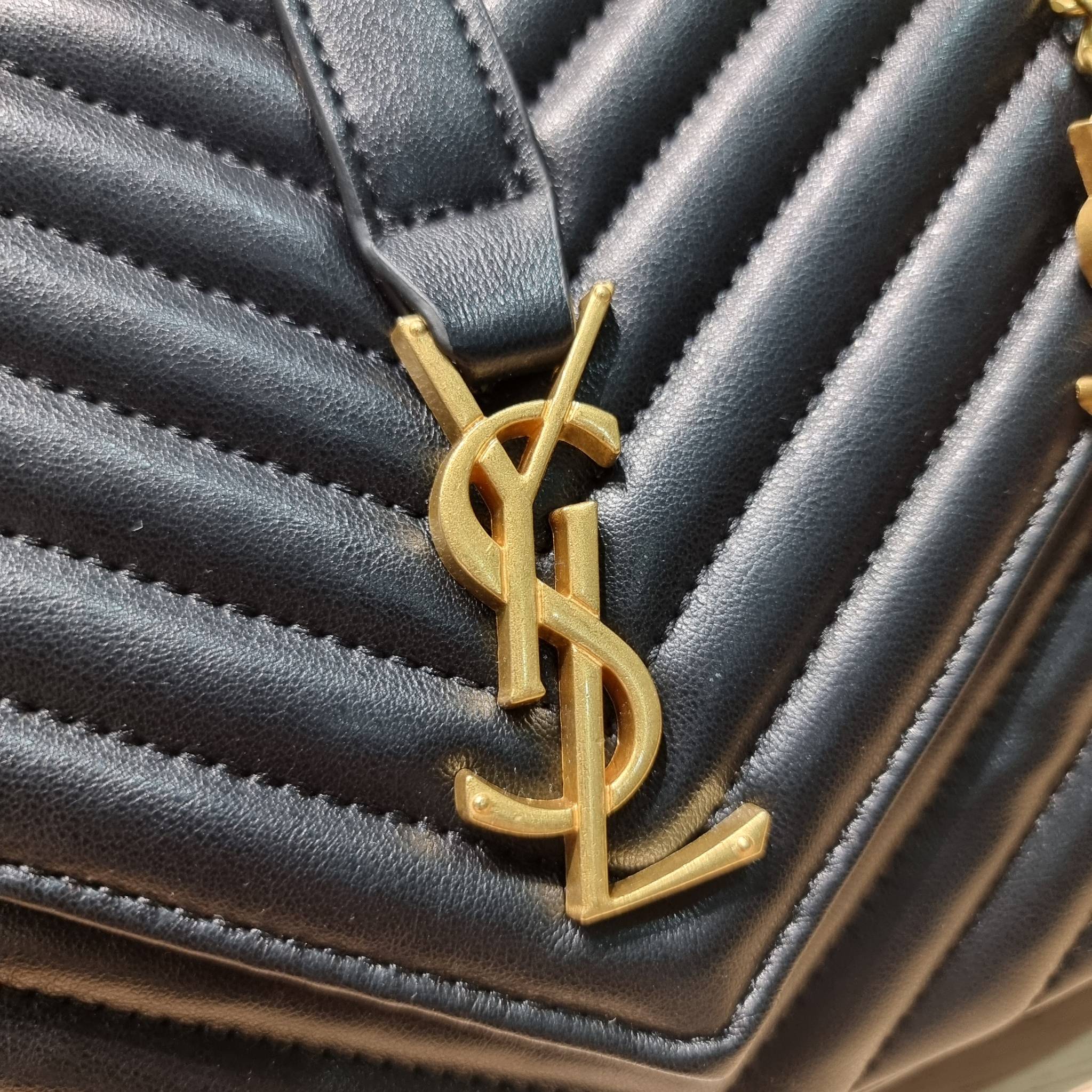 YSL College Medium Bag / Yves Saint laurent crossbody boutique กระเป๋าสะพายไหล่ ดีไซน์ทรงสวยหรู พิเศษ แถมฟรี พวงกุญแจห้อยเอกลักษณ์แบรนด์ ดูแพงไปหมดจริงๆไอเท็มนี้