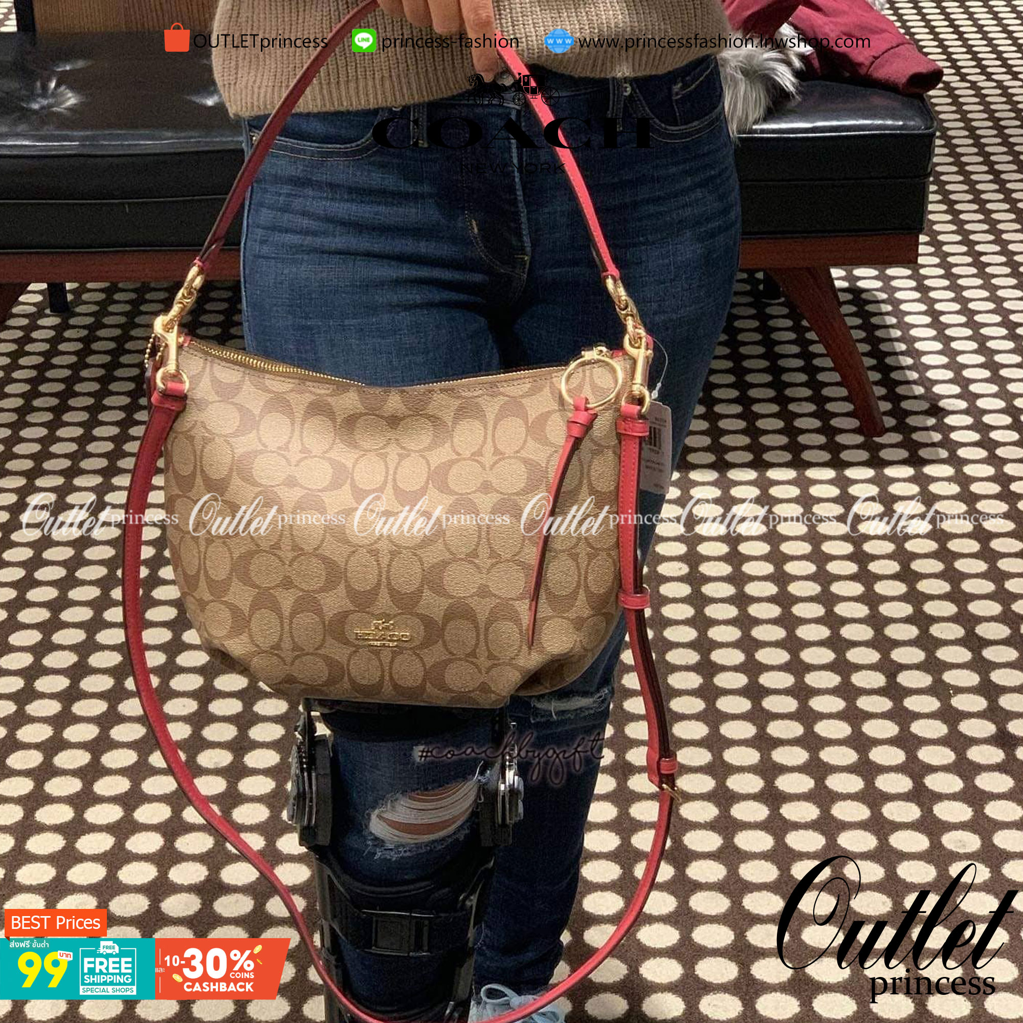 OUTLET 】ปรับราคาลง ได้ไปไม่ผิดหวังแน่นอนจ้าา💥 Coach Pebble Leather Small Skylar Hobo Shoulder Bag((90738)) พร้อมส่งที่ไทย ล่าสุด! กระเป๋าหิ้ว//สะพายข้างได้ ทรงน่ารัก ละมุน หนังแท้ หนังนิ่มมือดีมาก หลงรักแน่นอนค่าา! เปิดปิดกระเป๋าแบบซิปมีพู่ห้อย ใช