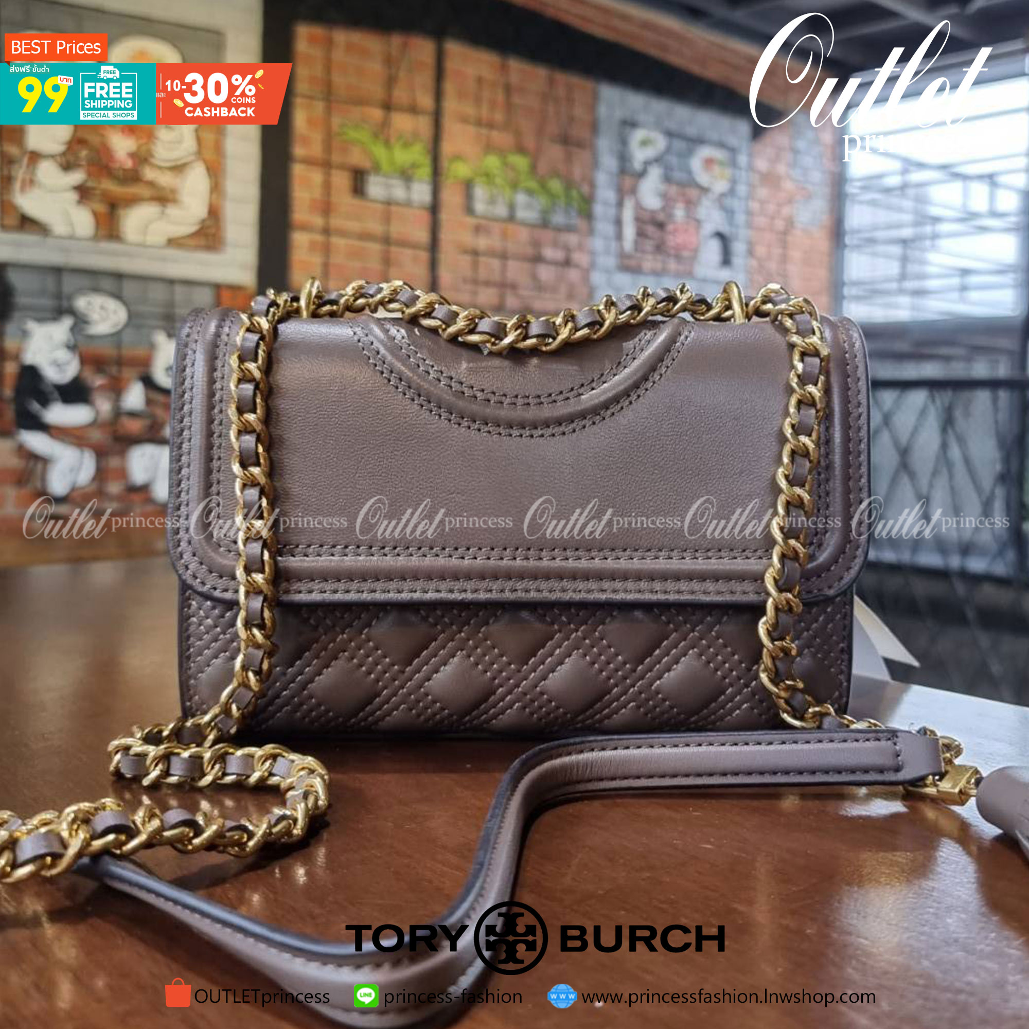 OUTLET 】TORY BURCH FLEMING SMALL CONVERTIBLE SHOULDER BAG แรร์ไอเท็ม สีมาใหม่ นิวซีซั่น สวยหรู ดูผู้ดีสุด