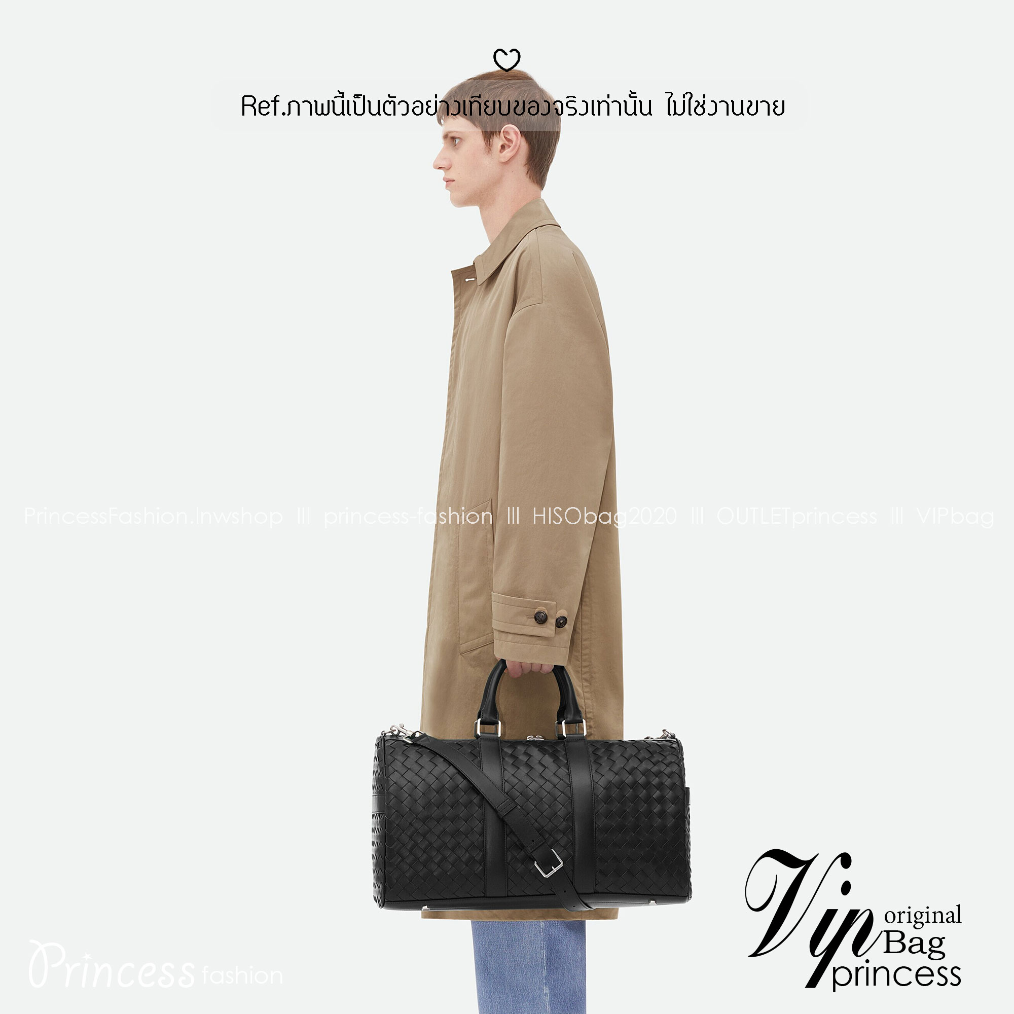 ORI หนังแท้ | Bottega Veneta Intrecciato Duffle Bag / Bottega Keepall กระเป๋าสะพาย กระเป๋าเดินทาง ใส่ของใส่สัมภาระ