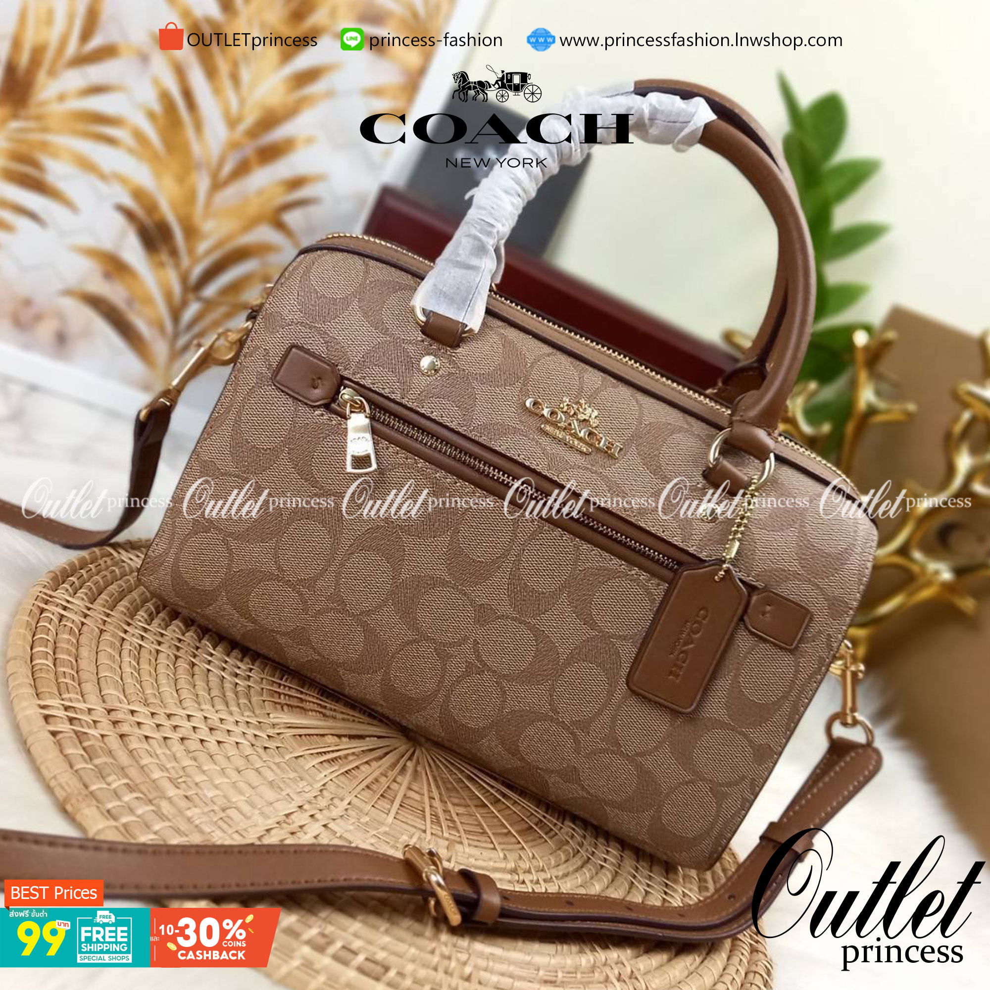 COACH ROWAN SATCHEL IN SIGNATURE CANVAS (COACH F83607)🌺ระดับตัวTOP ยกให้เธอเลย กับรุ่นนี้💃//หมอน 10" รุ่นมีช่องซิปด้านหน้า สามารถแยกเก็บของสำคัญๆได้อย่างเป็นสัดส่วน สำหรับใครที่ชอบกระเป๋าที่จุของได้เยอะๆ รุ่นนี้ตอบโจทย์ได้เลย แนะนำว่า